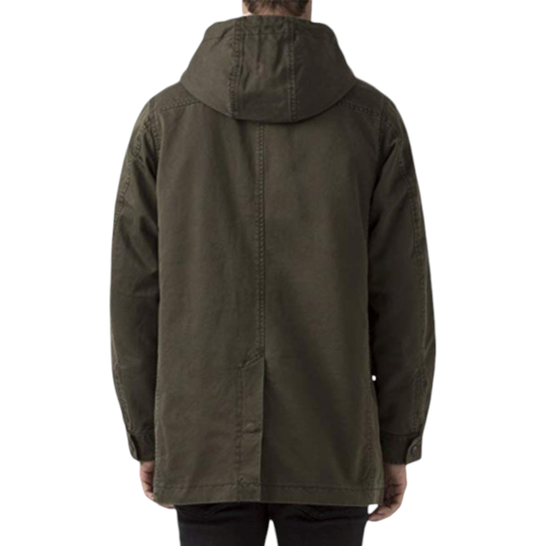 DIESEL J MINAS Mens Parka Jacket Hooded Olive Flip Pockets Casual Outwear Coat
