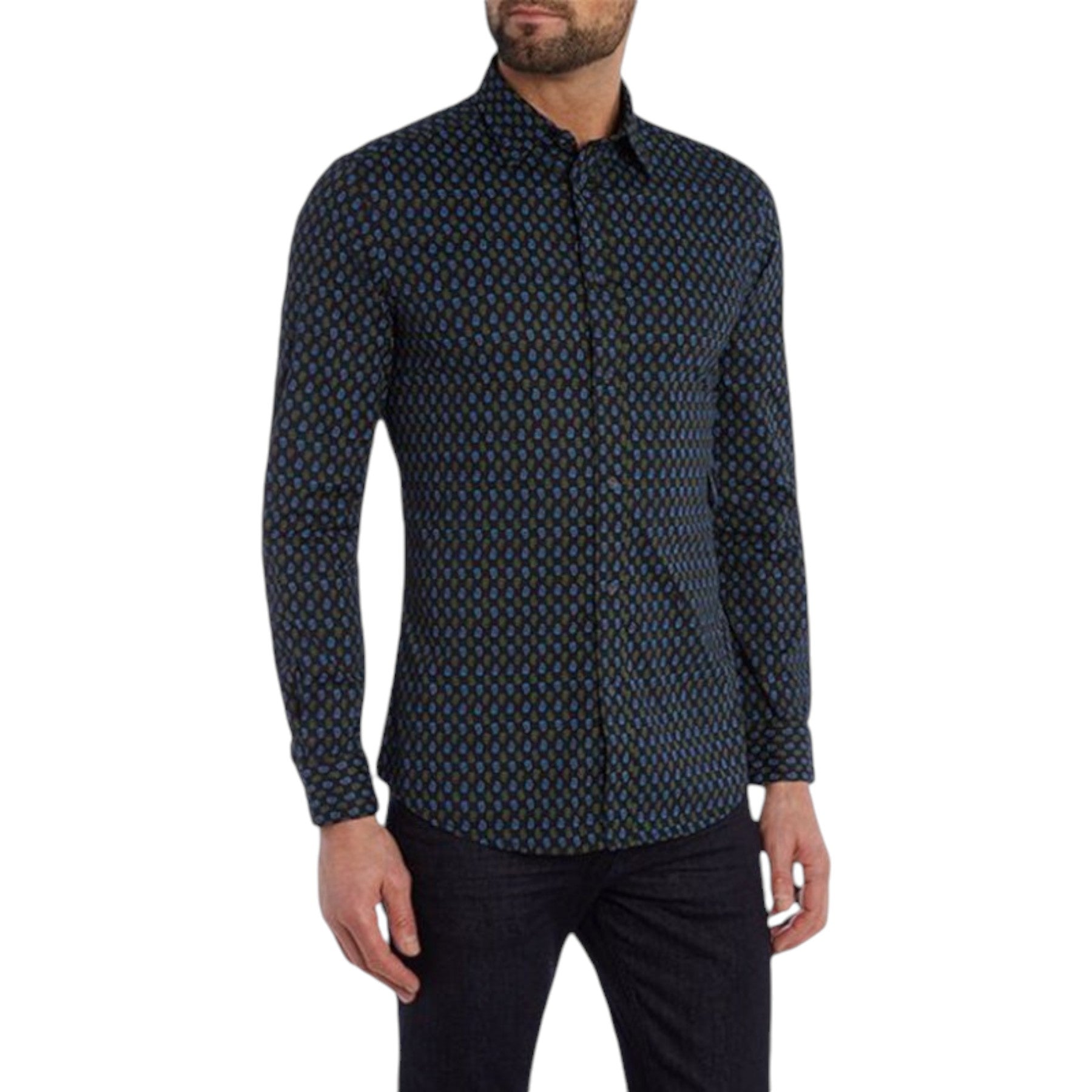 DIESEL S LEP 900 Mens Shirt Summer Long Sleeve Slim fit Casual Cotton Shirt