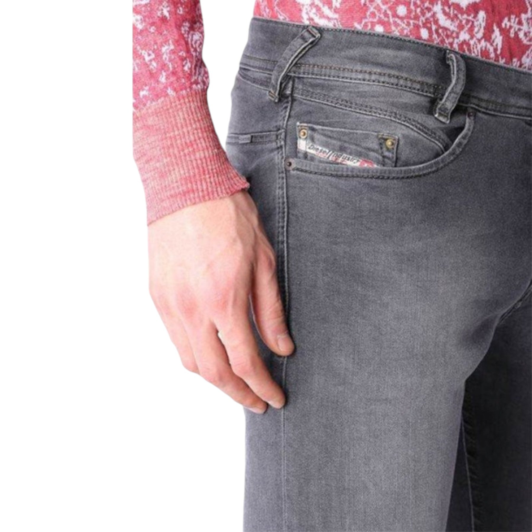 DIESEL IAKOP 0662U Mens Denim Jeans Stretch Regular Slim Tapered Casual Pants