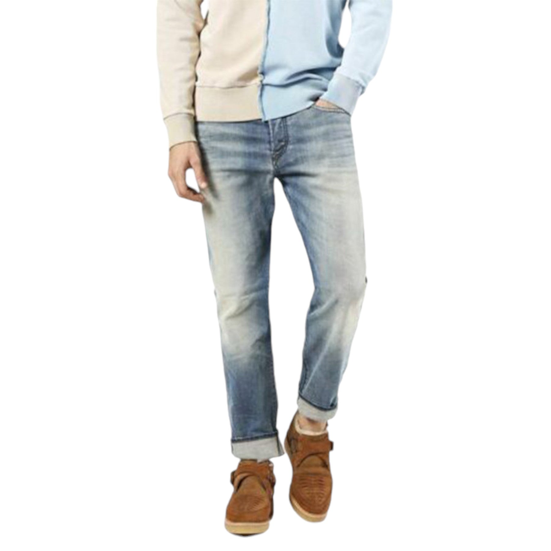 DIESEL BUSTER 0845F Mens Denim Jeans Stretch Regular Slim Tapered Casual Pants