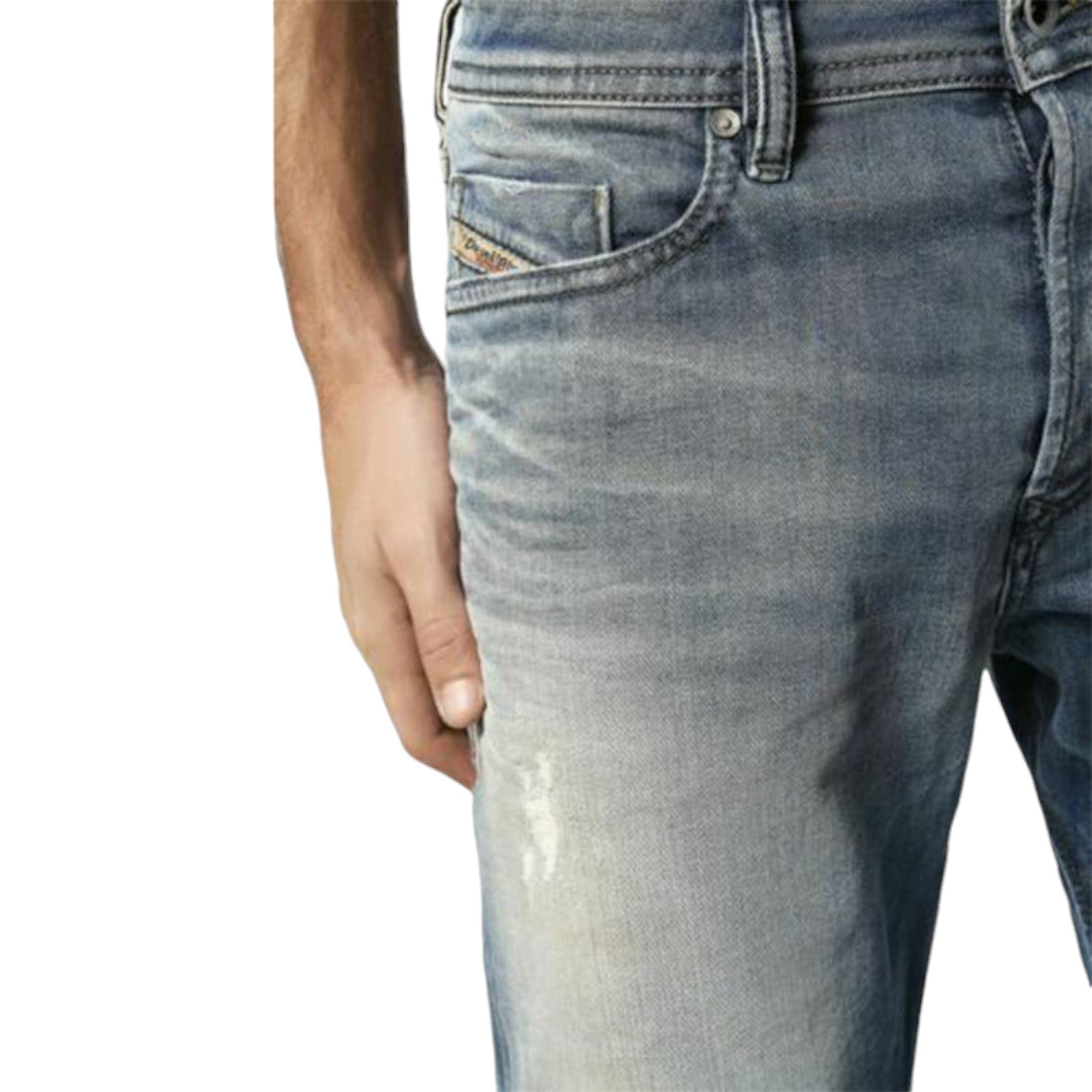 DIESEL BUSTER 0845F Mens Denim Jeans Stretch Regular Slim Tapered Casual Pants