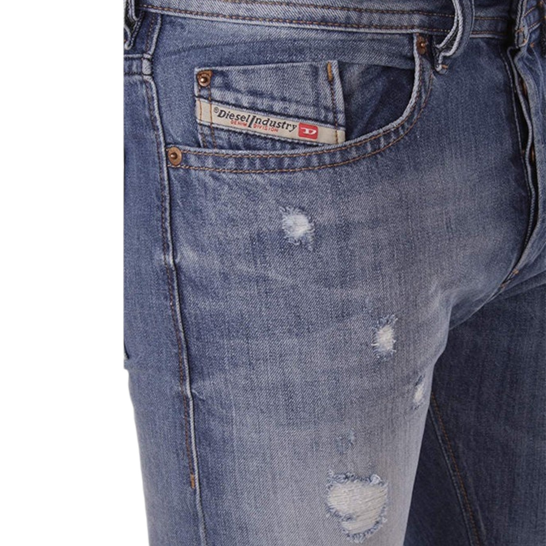 DIESEL BUSTER R95T8 Mens Denim Jeans Regular Slim Tapered Distress Casual Pants