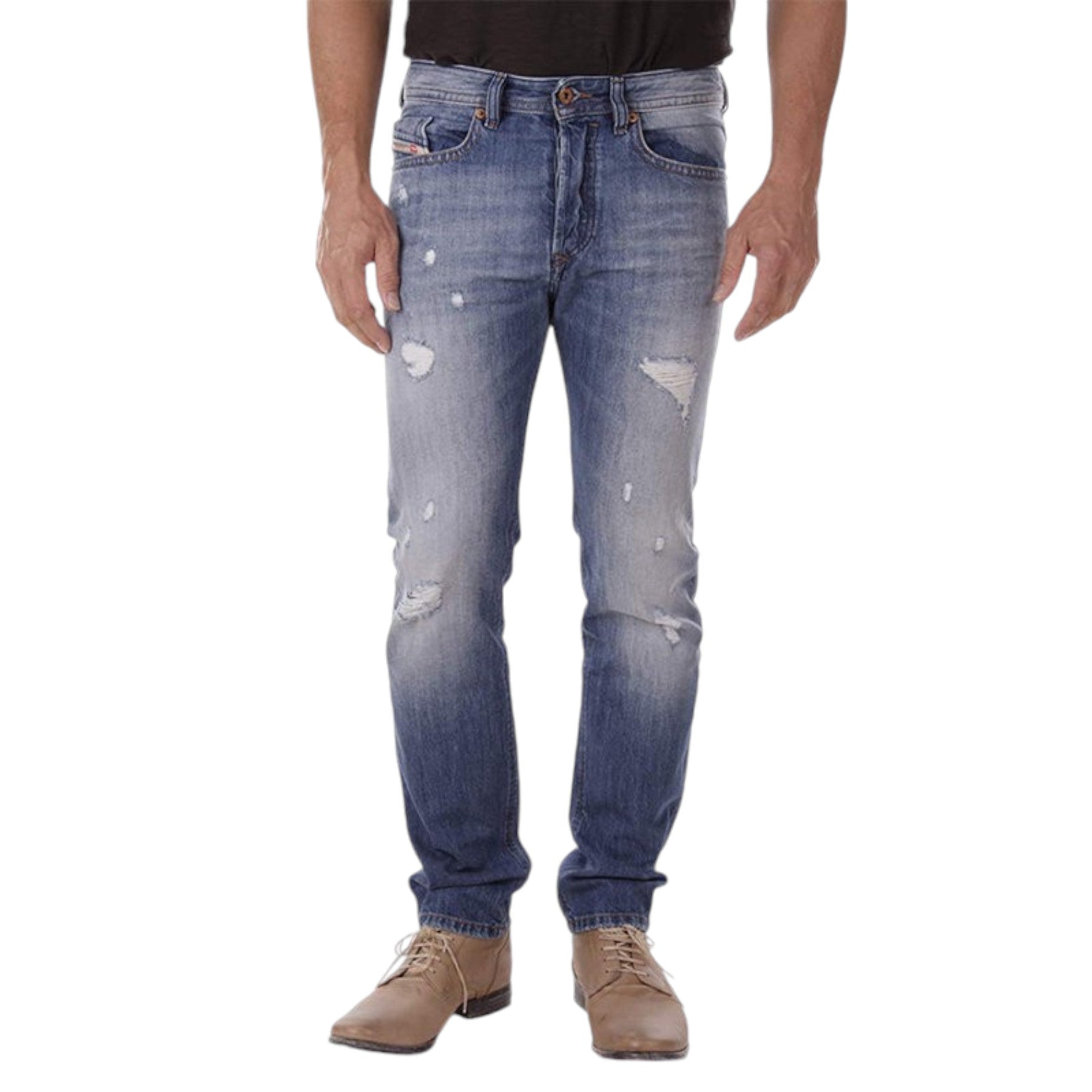 DIESEL BUSTER R95T8 Mens Denim Jeans Regular Slim Tapered Distress Casual Pants