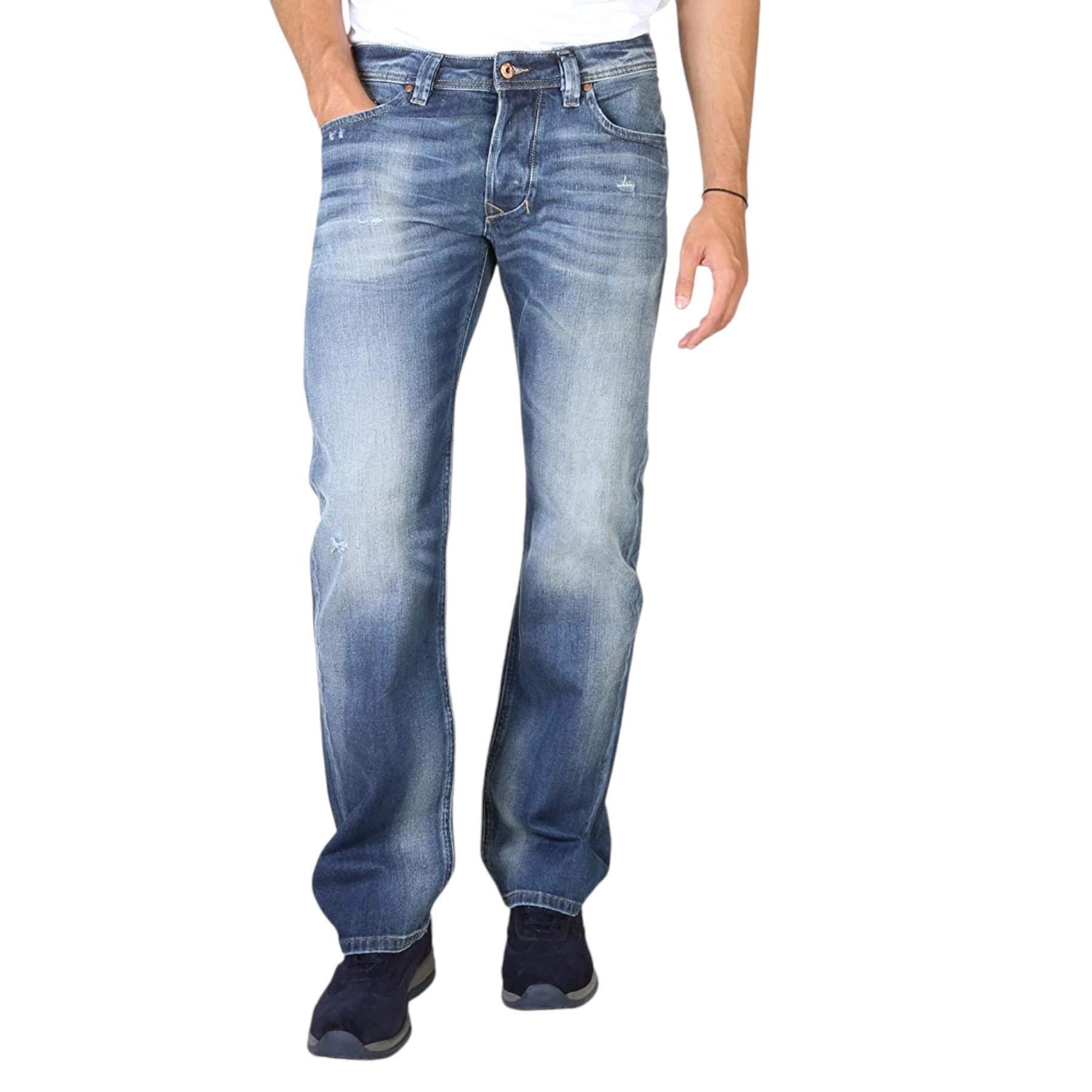 DIESEL LARKEE R248D Mens Denim Jeans Distressed Regular Fit Straight Casual Pant