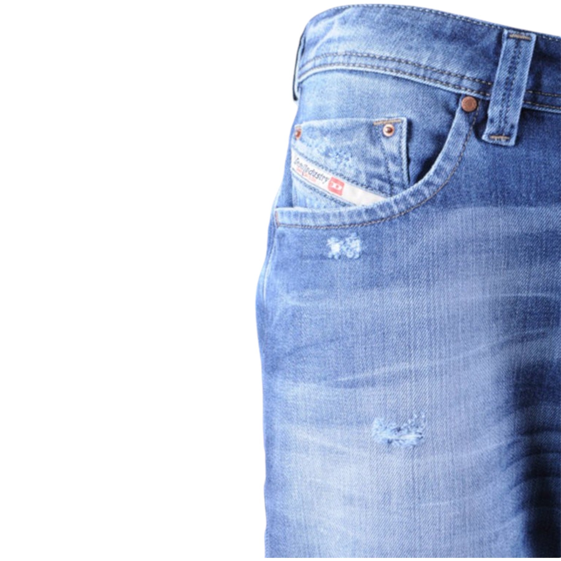 DIESEL LARKEE R248D Mens Denim Jeans Distressed Regular Fit Straight Casual Pant