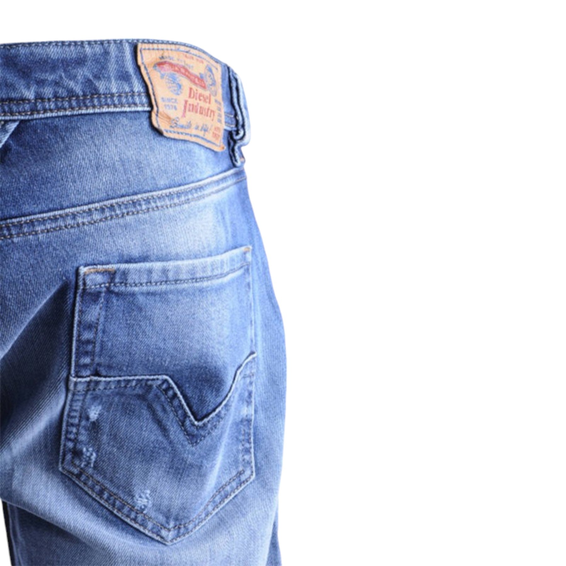 DIESEL LARKEE R248D Mens Denim Jeans Distressed Regular Fit Straight Casual Pant