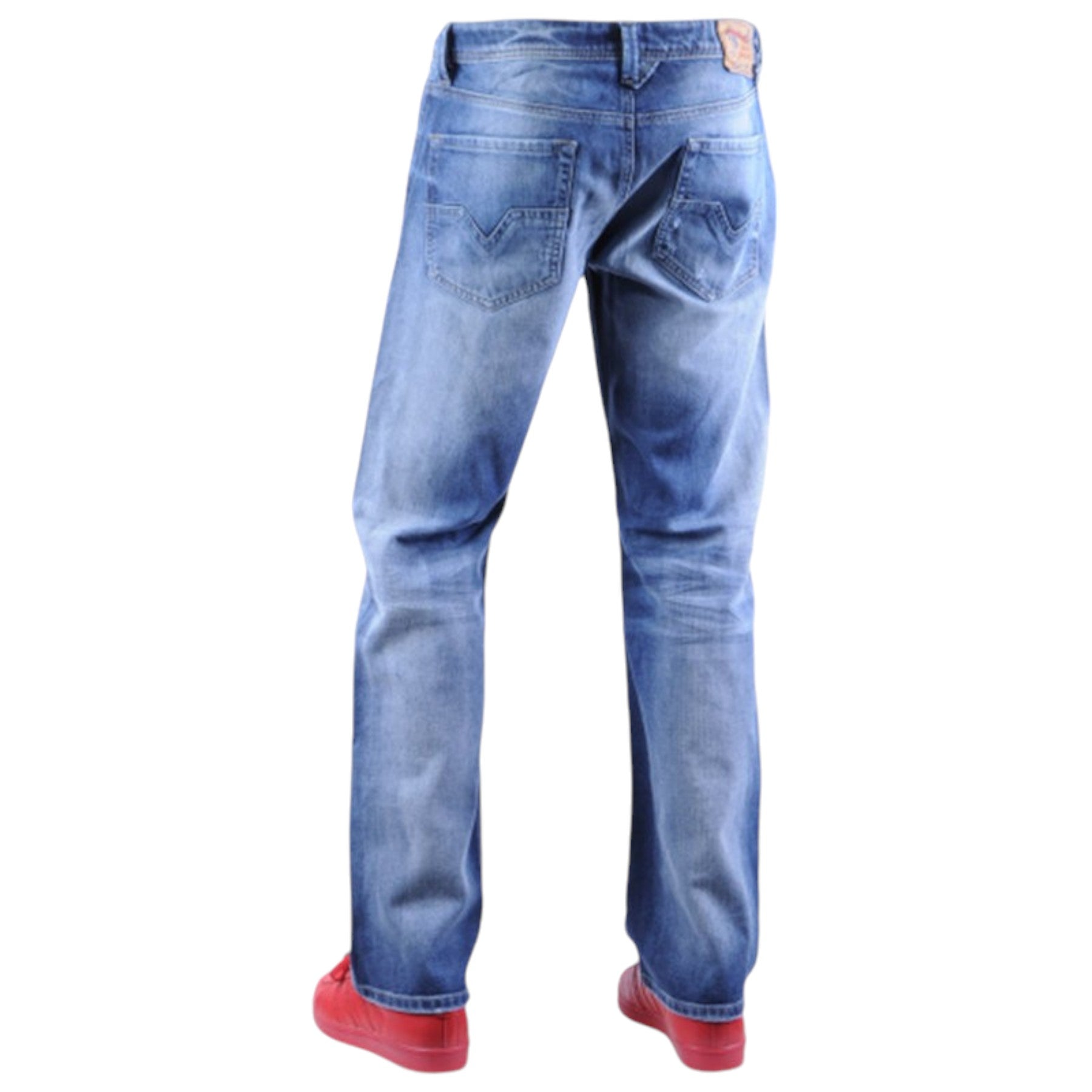DIESEL LARKEE R248D Mens Denim Jeans Distressed Regular Fit Straight Casual Pant