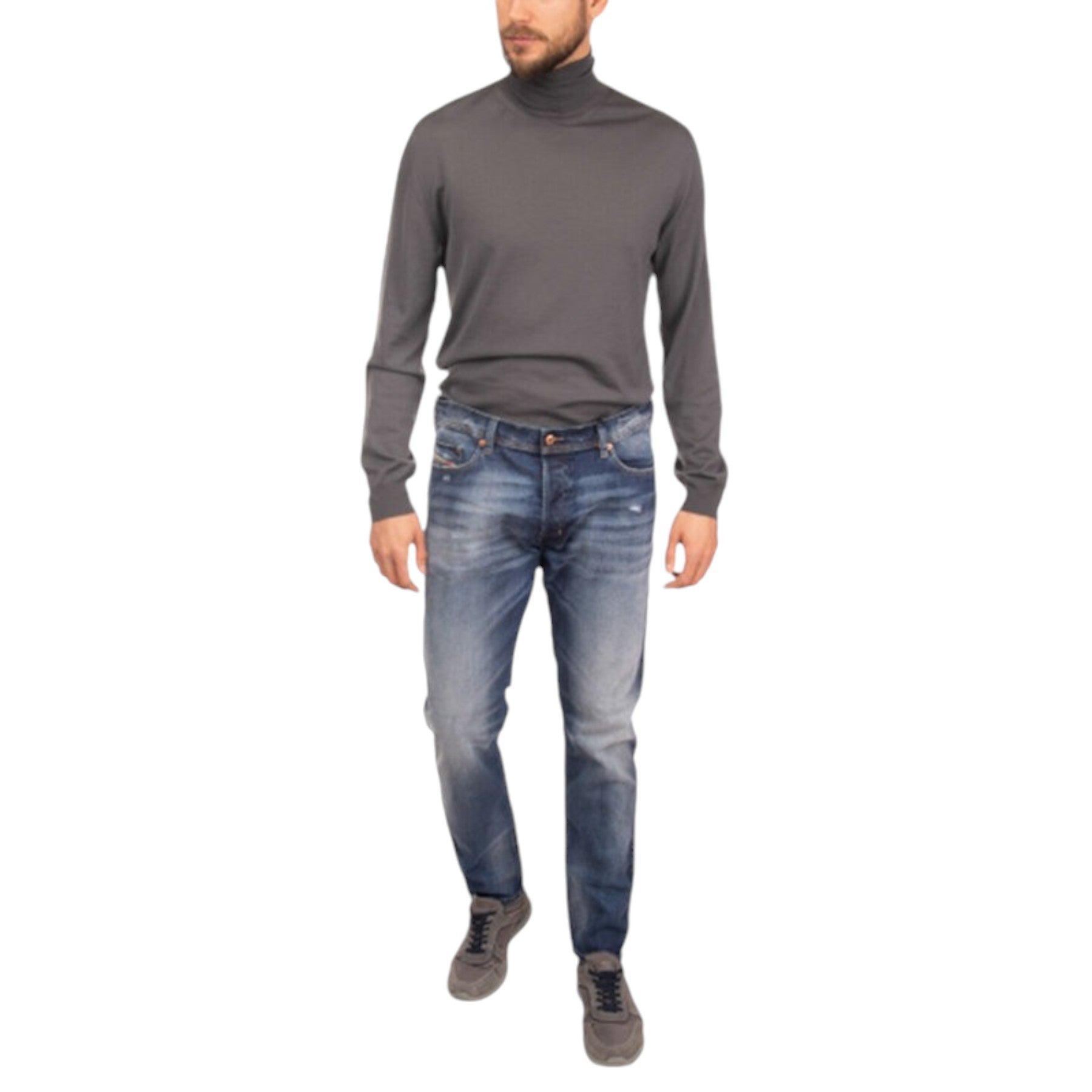 DIESEL TEPPHAR R248D Mens Denim Jeans Slim Fit Stretch Carrot Distressed Pants