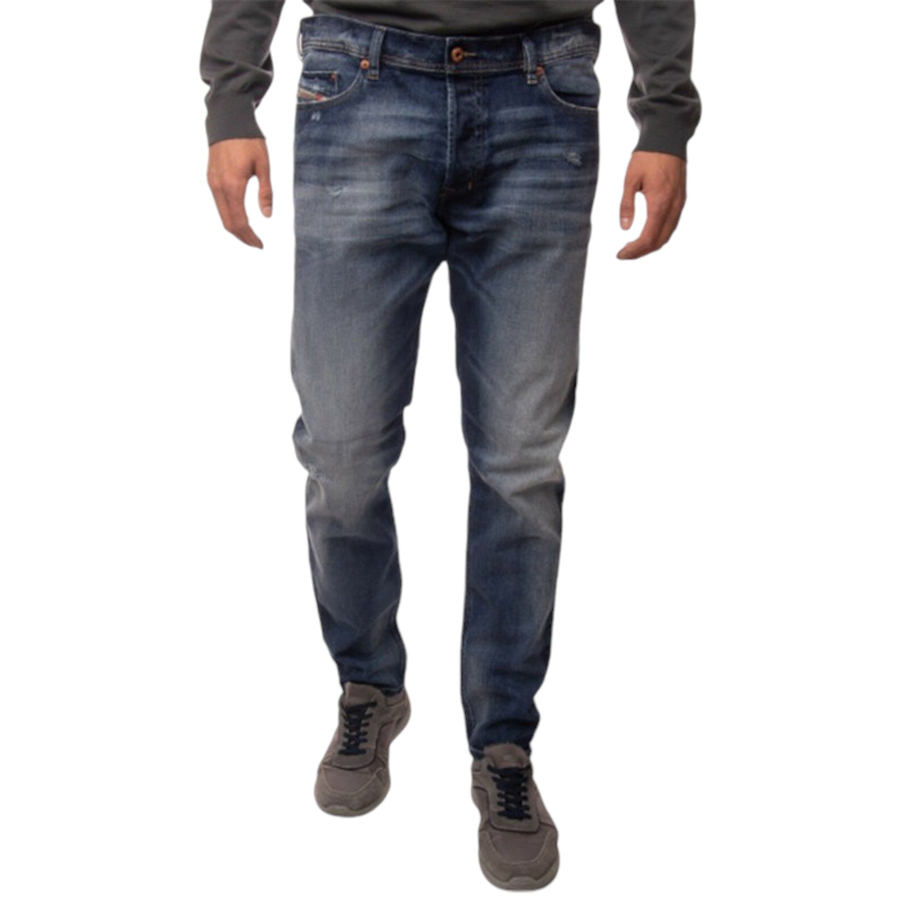 DIESEL TEPPHAR R248D Mens Denim Jeans Slim Fit Stretch Carrot Distressed Pants