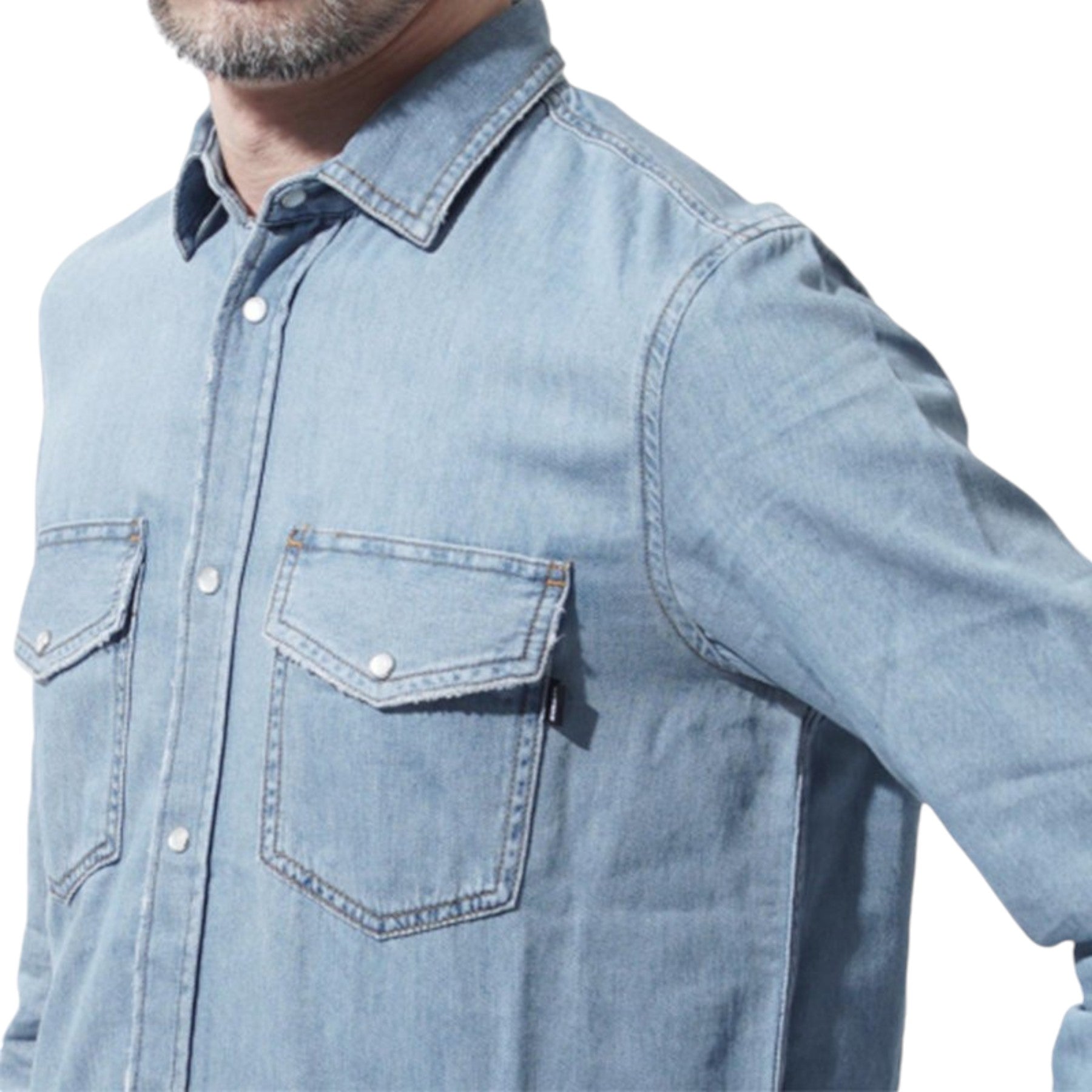 DIESEL D ROOKE 0EASJ Mens Denim Shirt Long Sleeve Summer Casual Cotton Shirt