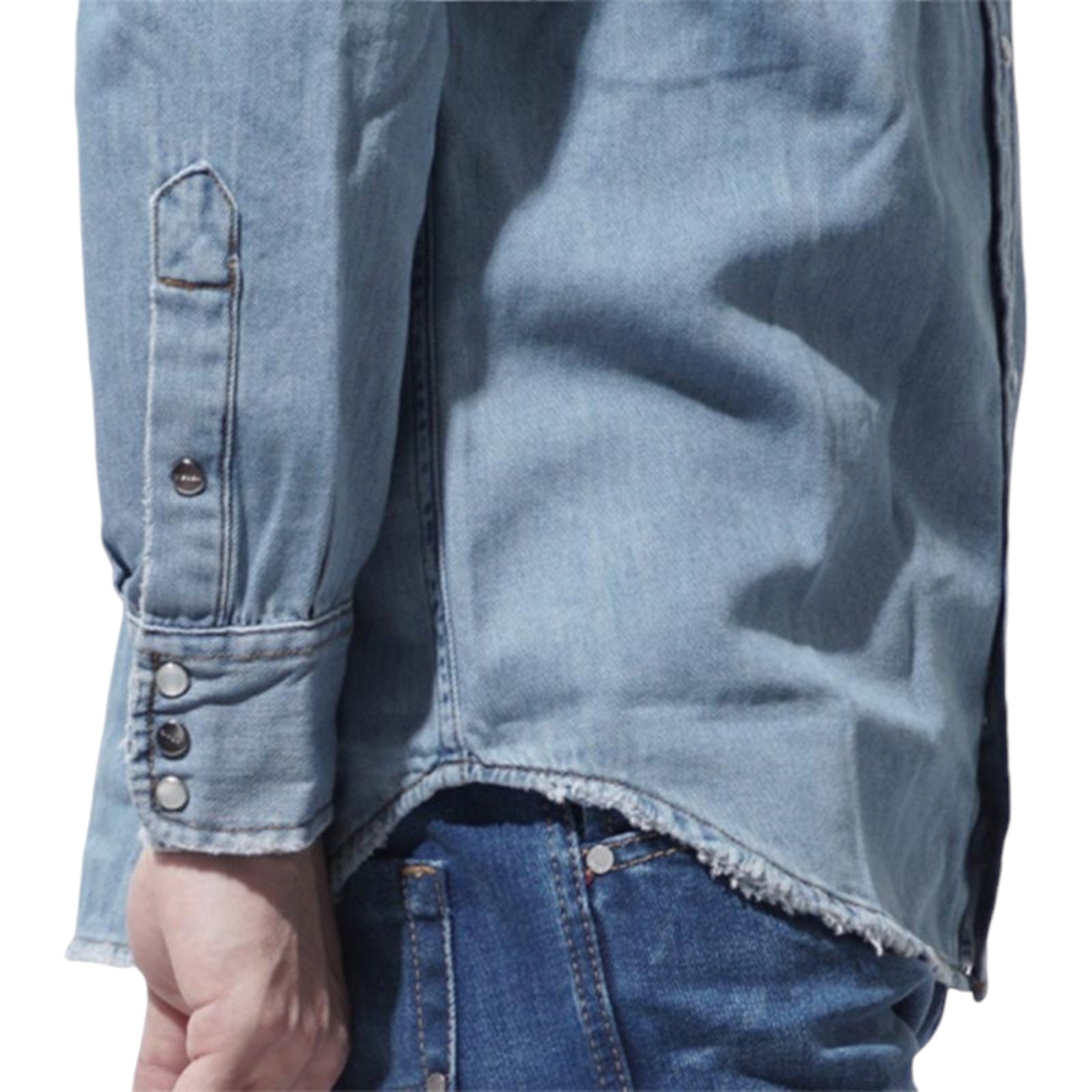 DIESEL D ROOKE 0EASJ Mens Denim Shirt Long Sleeve Summer Casual Cotton Shirt