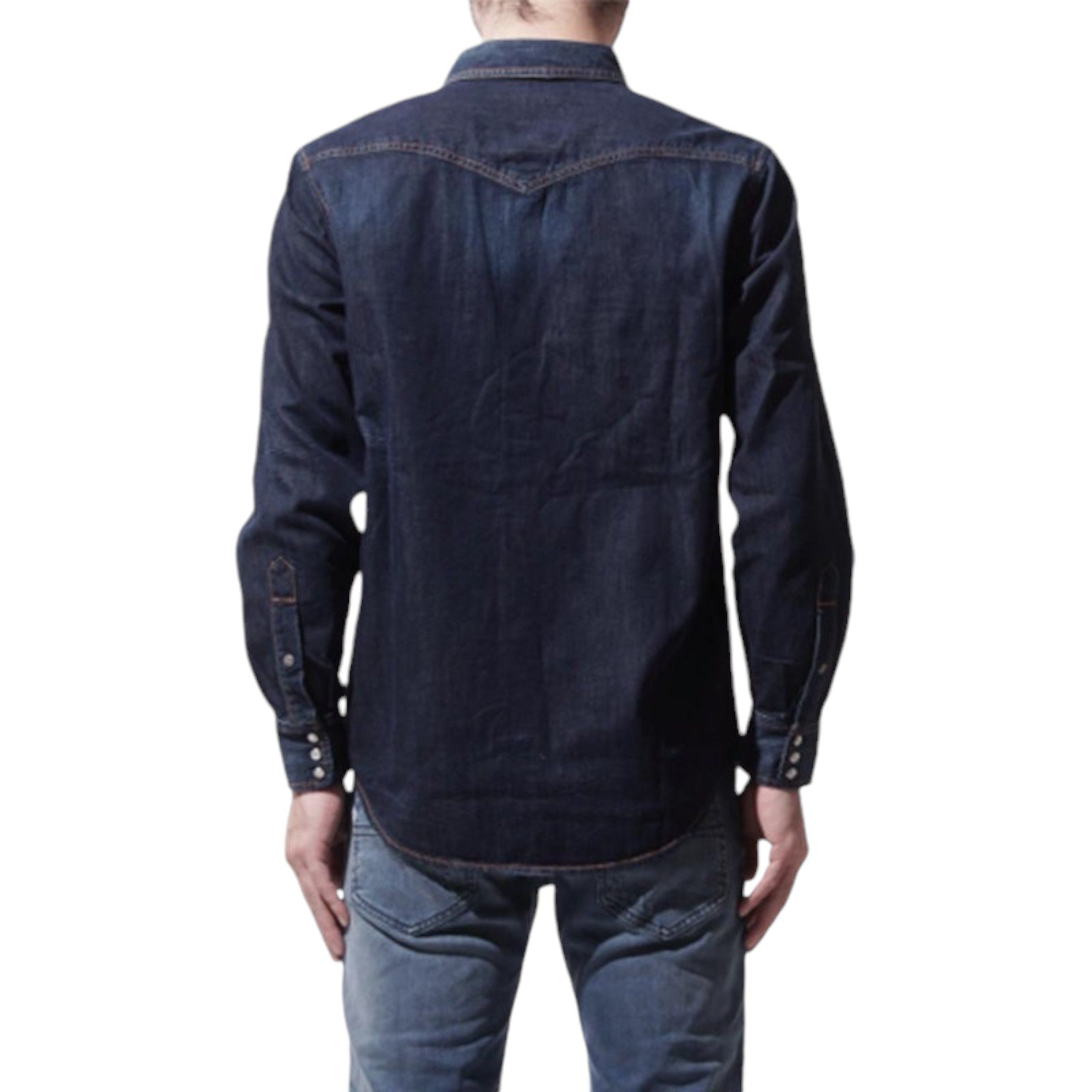 DIESEL D ROOKE 0JAQU Mens Denim Shirt Long Sleeve Summer Casual Western Shirt