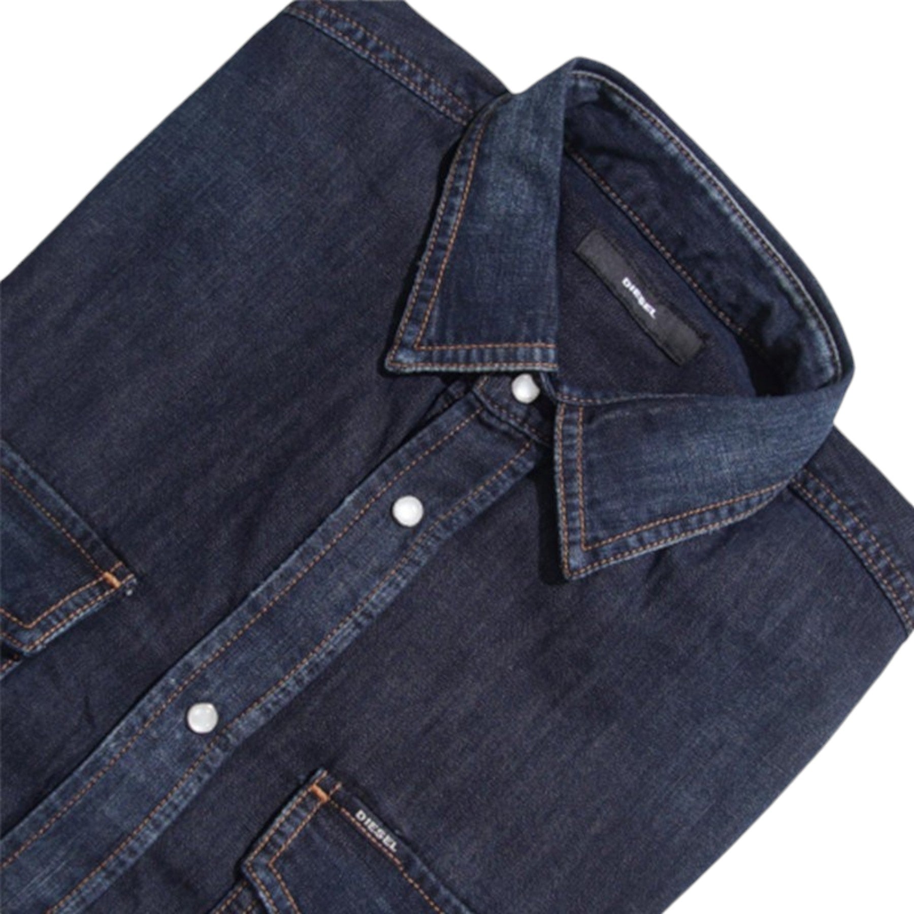 DIESEL D ROOKE 0JAQU Mens Denim Shirt Long Sleeve Summer Casual Western Shirt