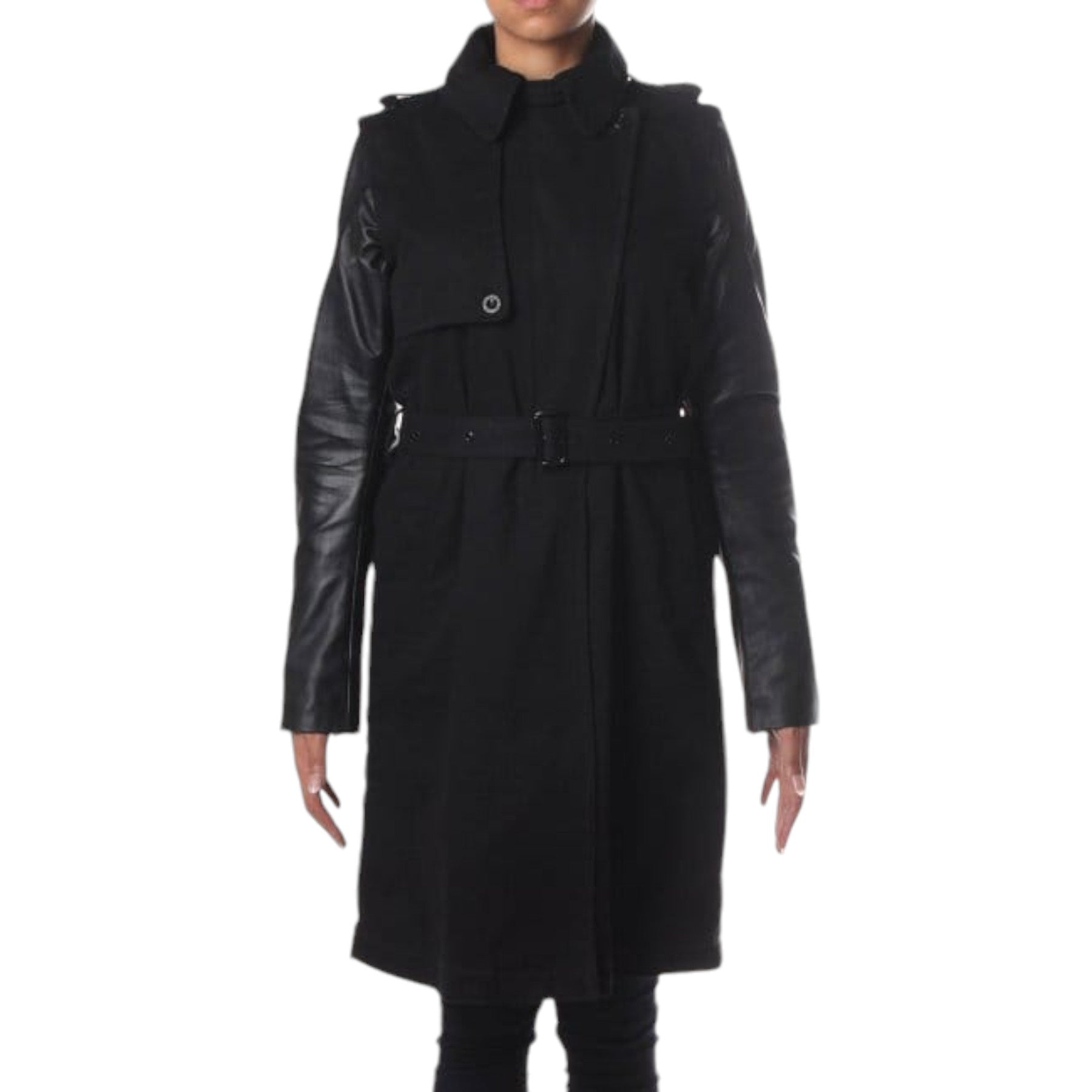 DIESEL L SIOME CAPPOTTO Womens Trench Coat Knee Long Winter Outwear Waistcoat D Outlet