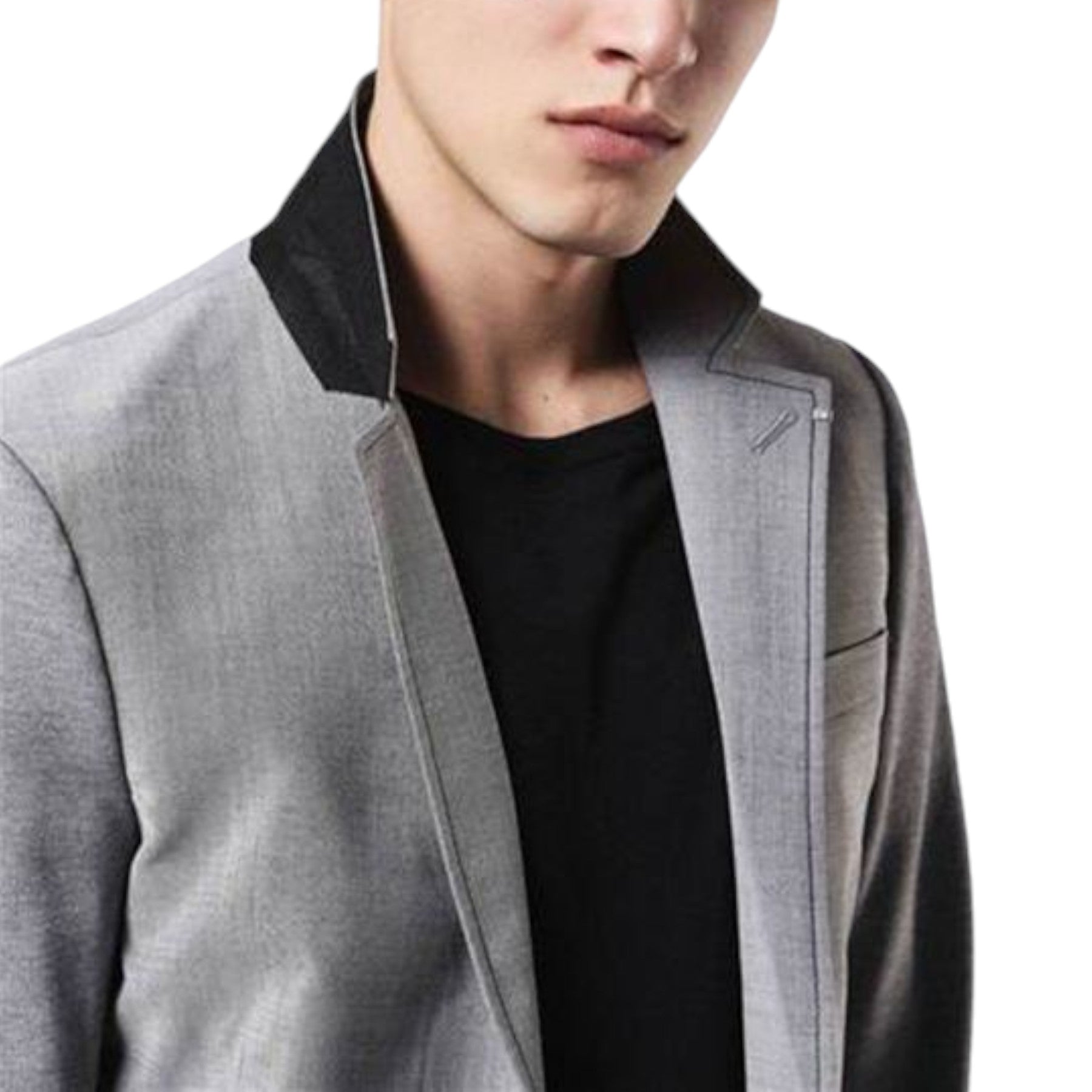 DIESEL J DONK 96X Mens Wool Blazer Lapel Neckline Grey Casual Blazer Jacket