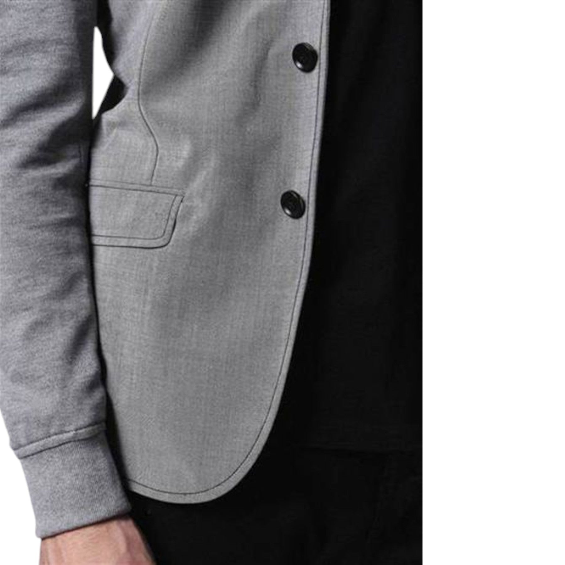 DIESEL J DONK 96X Mens Wool Blazer Lapel Neckline Grey Casual Blazer Jacket