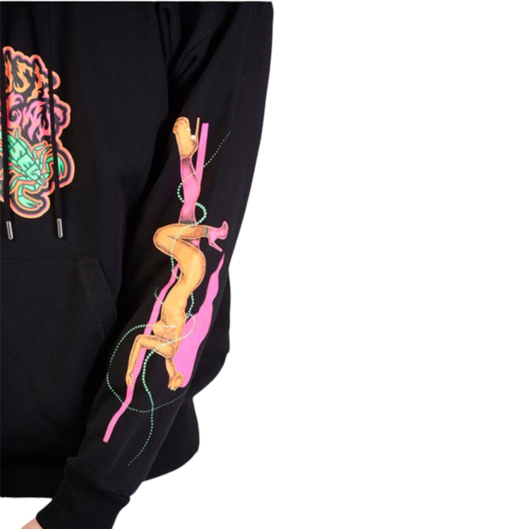 DIESEL S ALBY SC 900 Mens Sweatshirt Pullover Hoodie Fluo Printed Lounge Wear