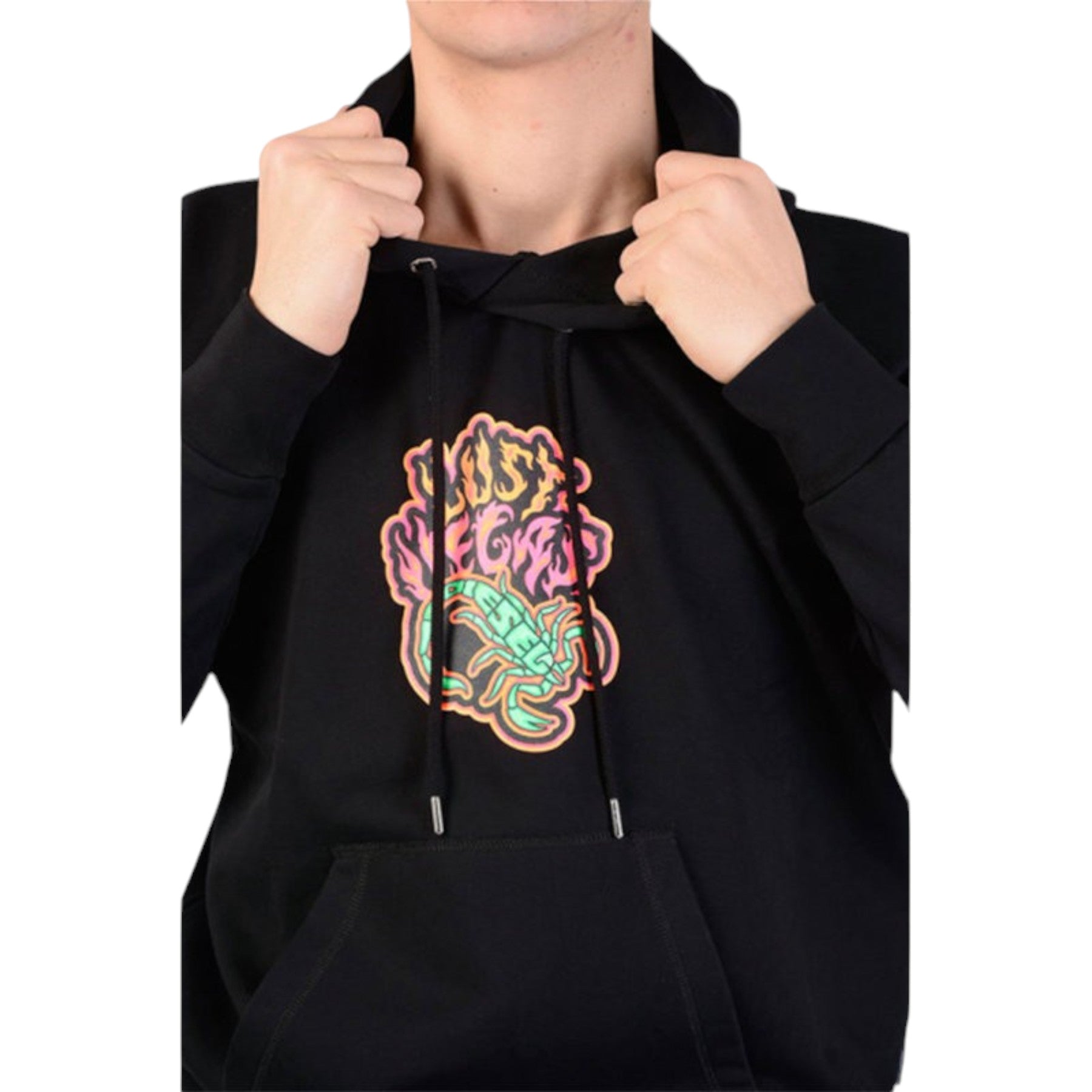 DIESEL S ALBY SC 900 Mens Sweatshirt Pullover Hoodie Fluo Printed Lounge Wear