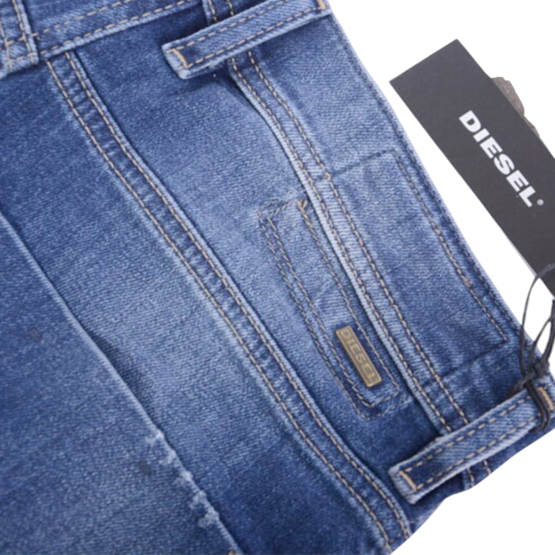 DIESEL TEPPHAR 084GG Mens Denim Jeans Distressed Stretch Slim Fit Carrot Leg NEW