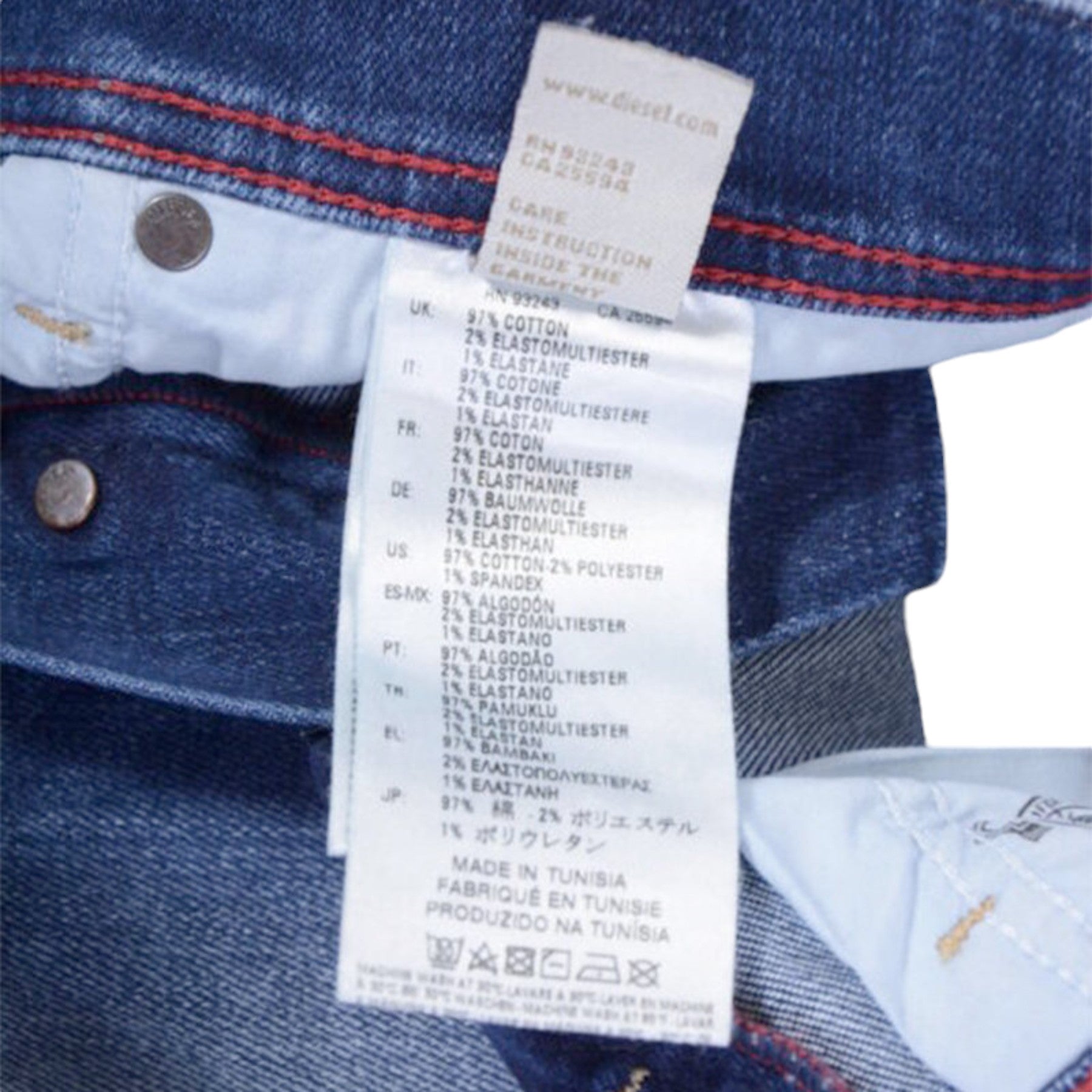 DIESEL TEPPHAR 084GG Mens Denim Jeans Distressed Stretch Slim Fit Carrot Leg NEW