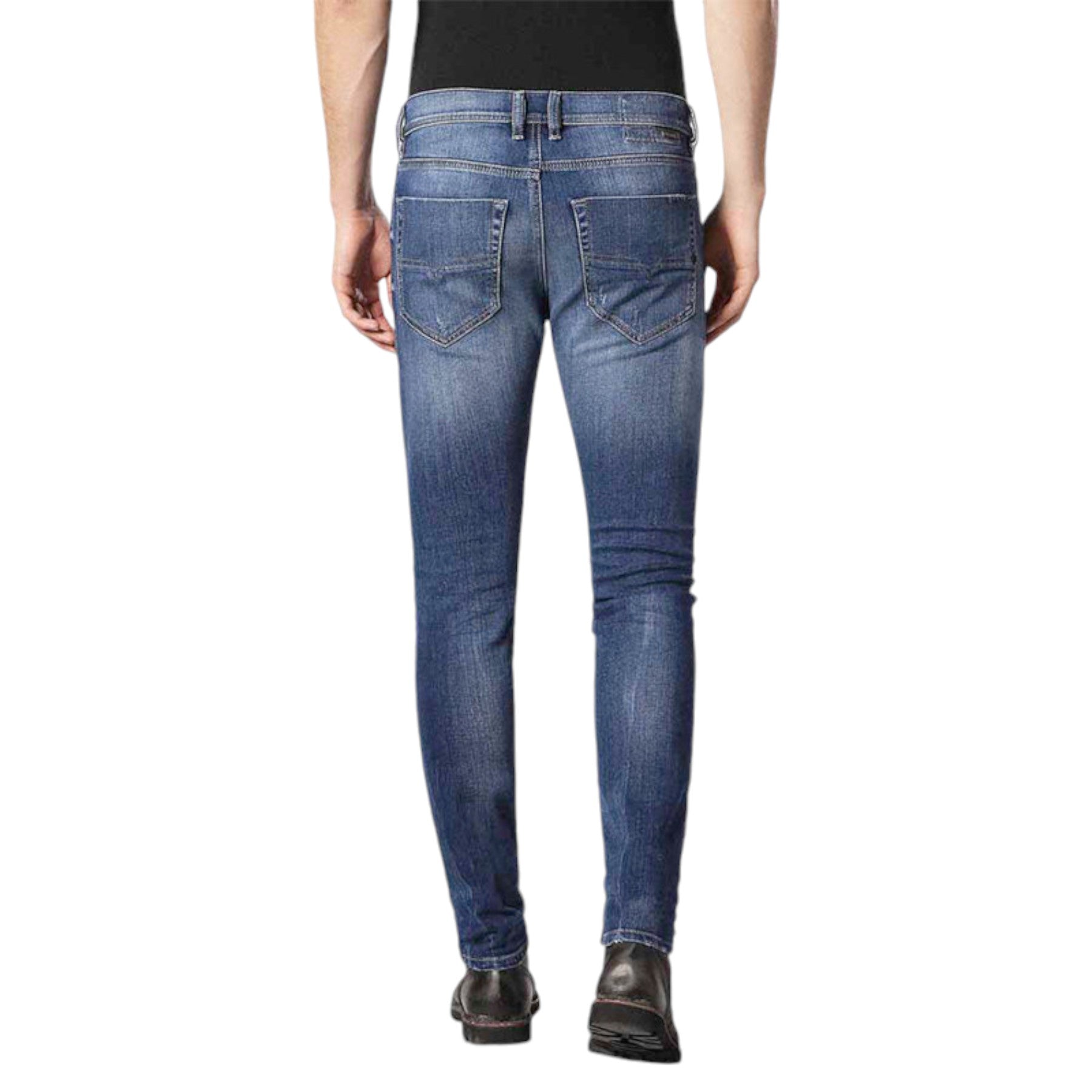 DIESEL TEPPHAR 084GG Mens Denim Jeans Distressed Stretch Slim Fit Carrot Leg NEW