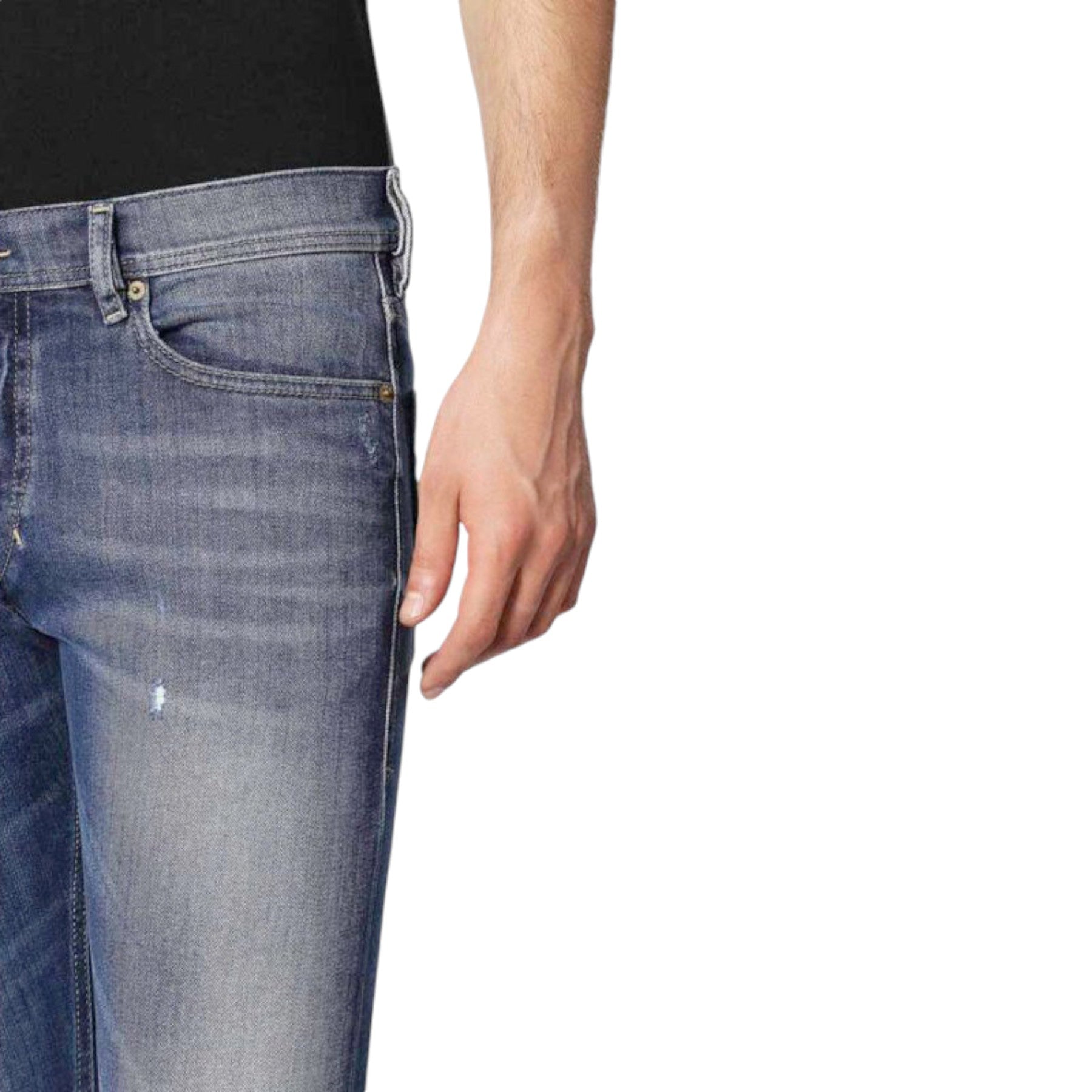 DIESEL TEPPHAR 084GG Mens Denim Jeans Distressed Stretch Slim Fit Carrot Leg NEW