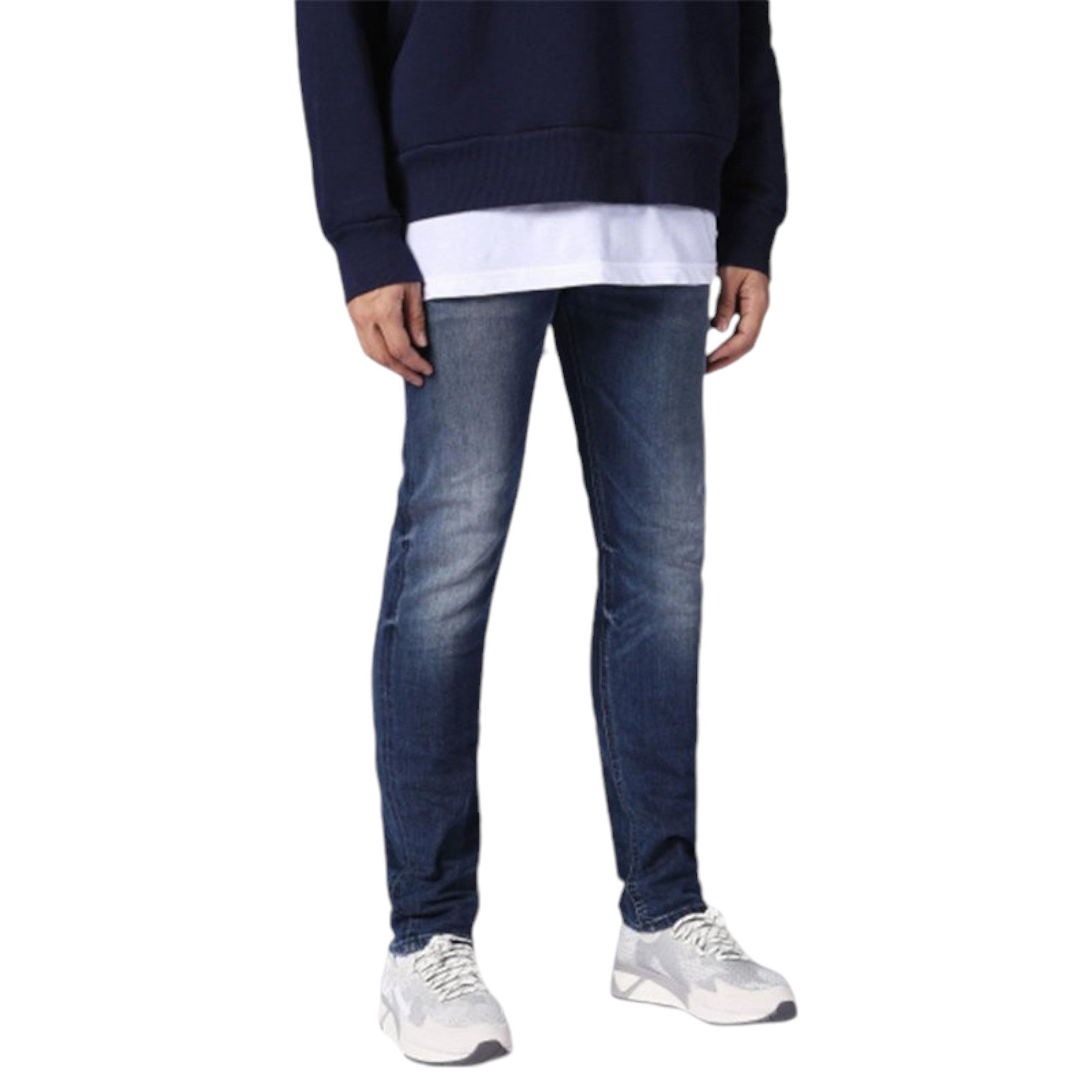 DIESEL BELTHER 084SY Mens Denim Jeans Lyocell Stretch Regular Slim Tapered Leg