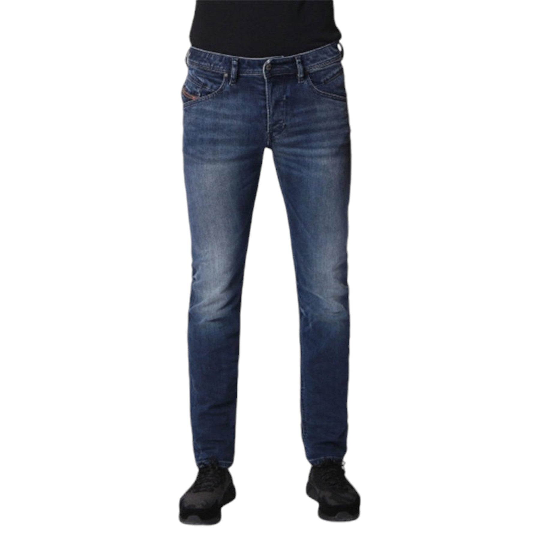 DIESEL BELTHER 084SY Mens Denim Jeans Lyocell Stretch Regular Slim Tapered Leg