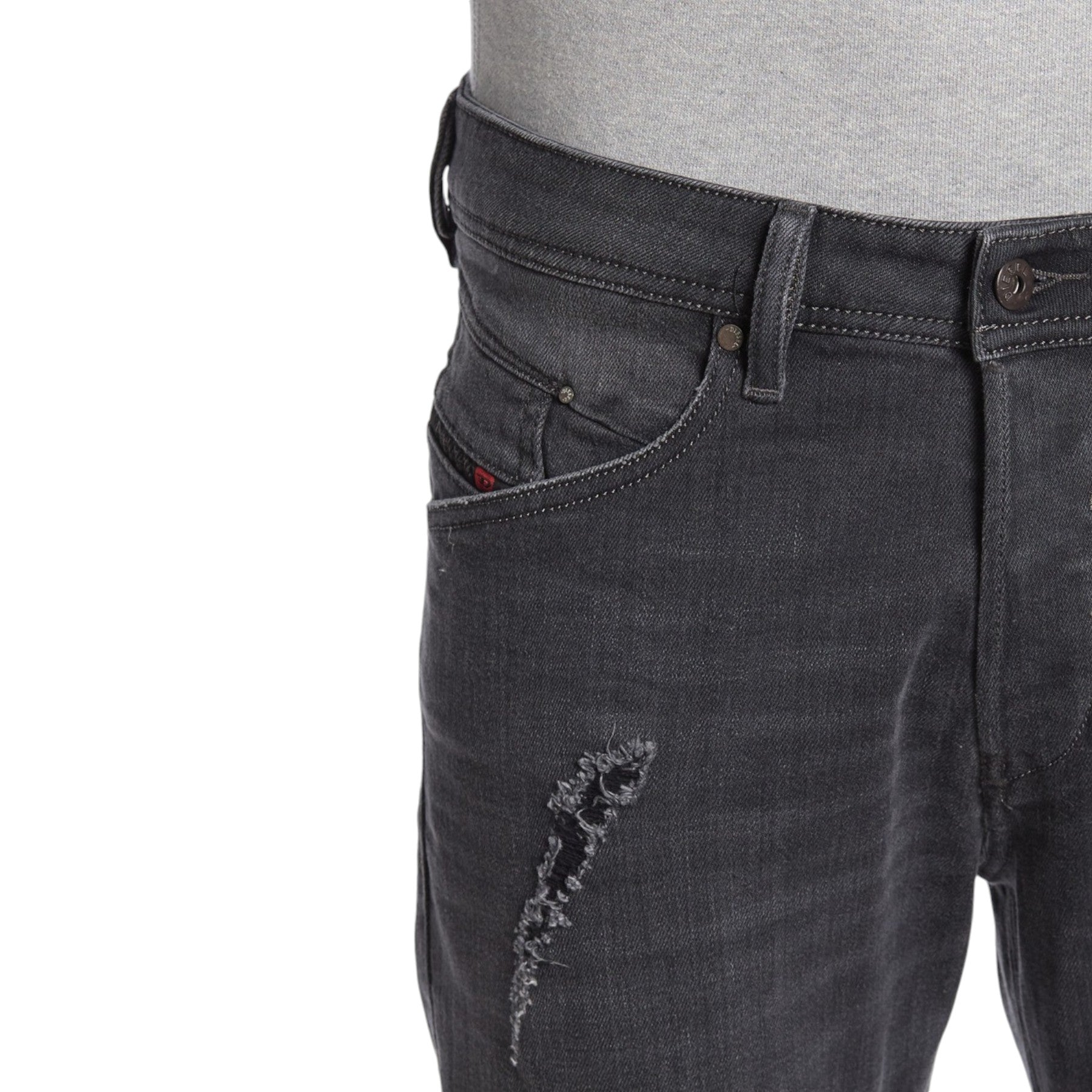 DIESEL BELTHER R R95X8 Mens Denim Jeans Distressed Stretch Regular Slim Tapered