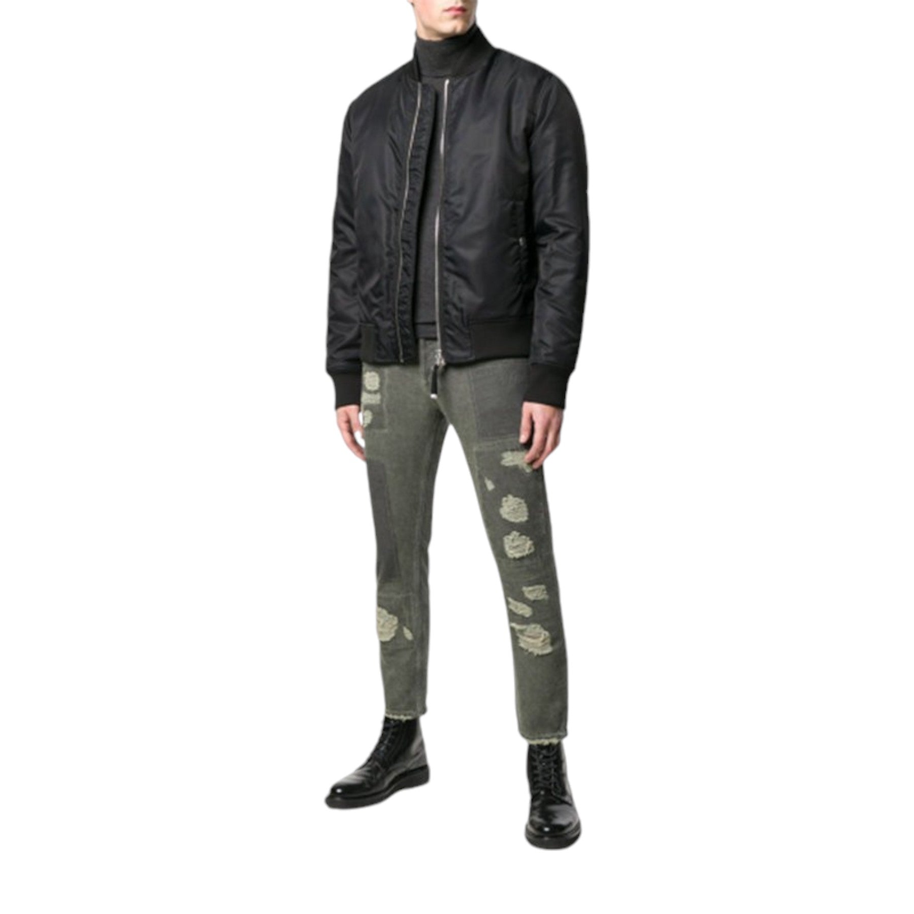 DIESEL BLACK GOLD TYPE-2813B BG8U8 Mens Denim Jeans Distress Regular Slim Italy