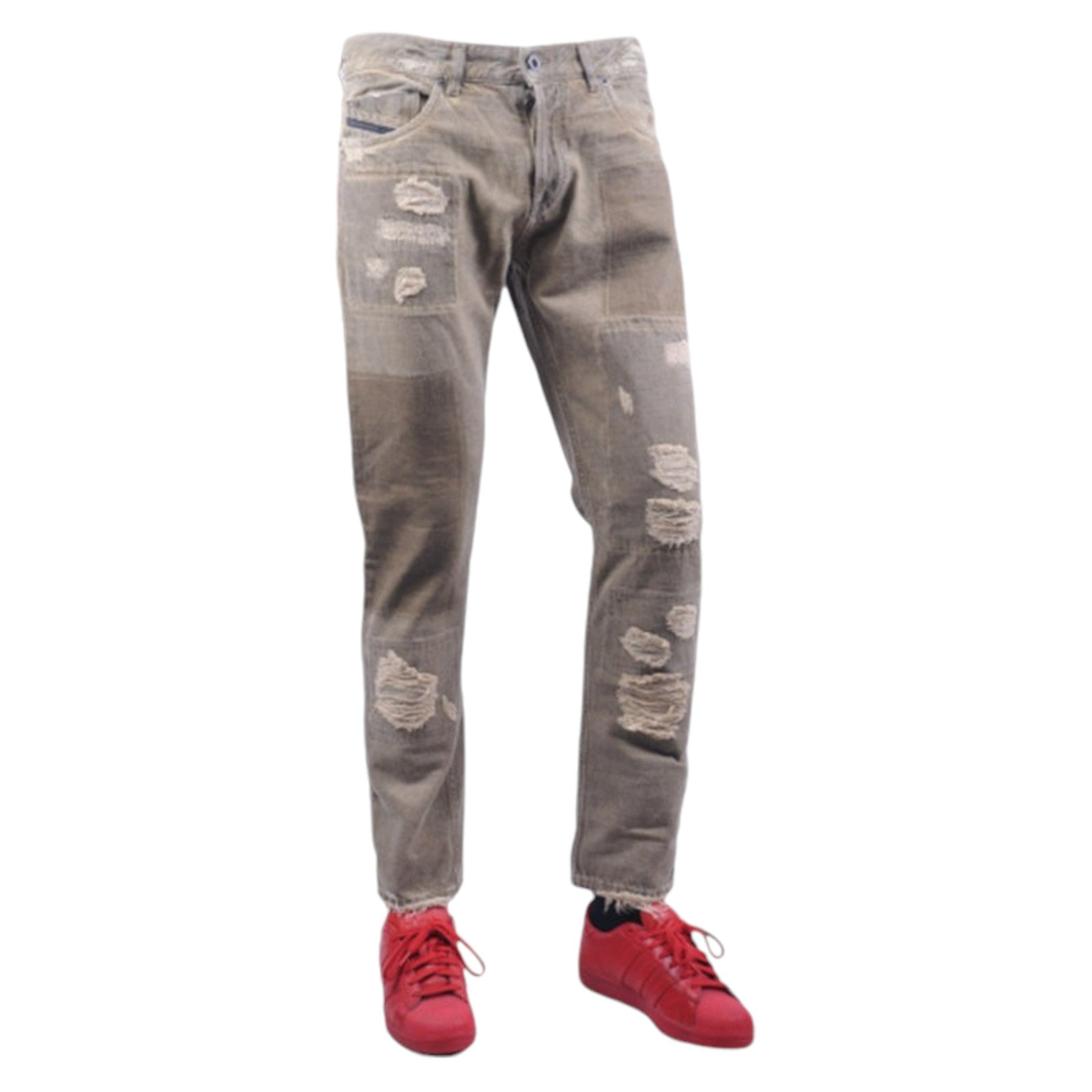 DIESEL BLACK GOLD TYPE-2813B BG8U8 Mens Denim Jeans Ripped Regular Slim Italy