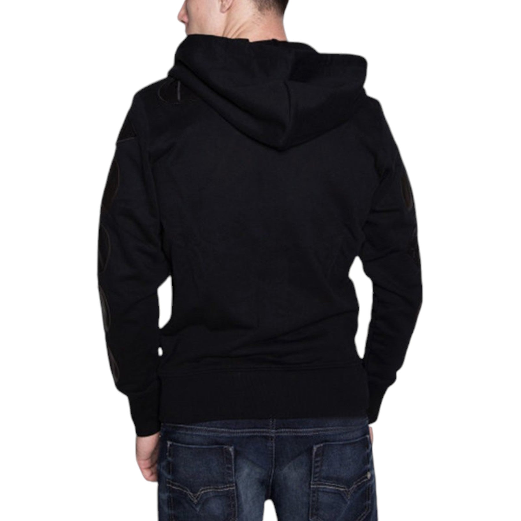 DIESEL S BLACK PATCH Mens Zipped Hoodie  Long Sleeve Hooded Casual Sweatshirts