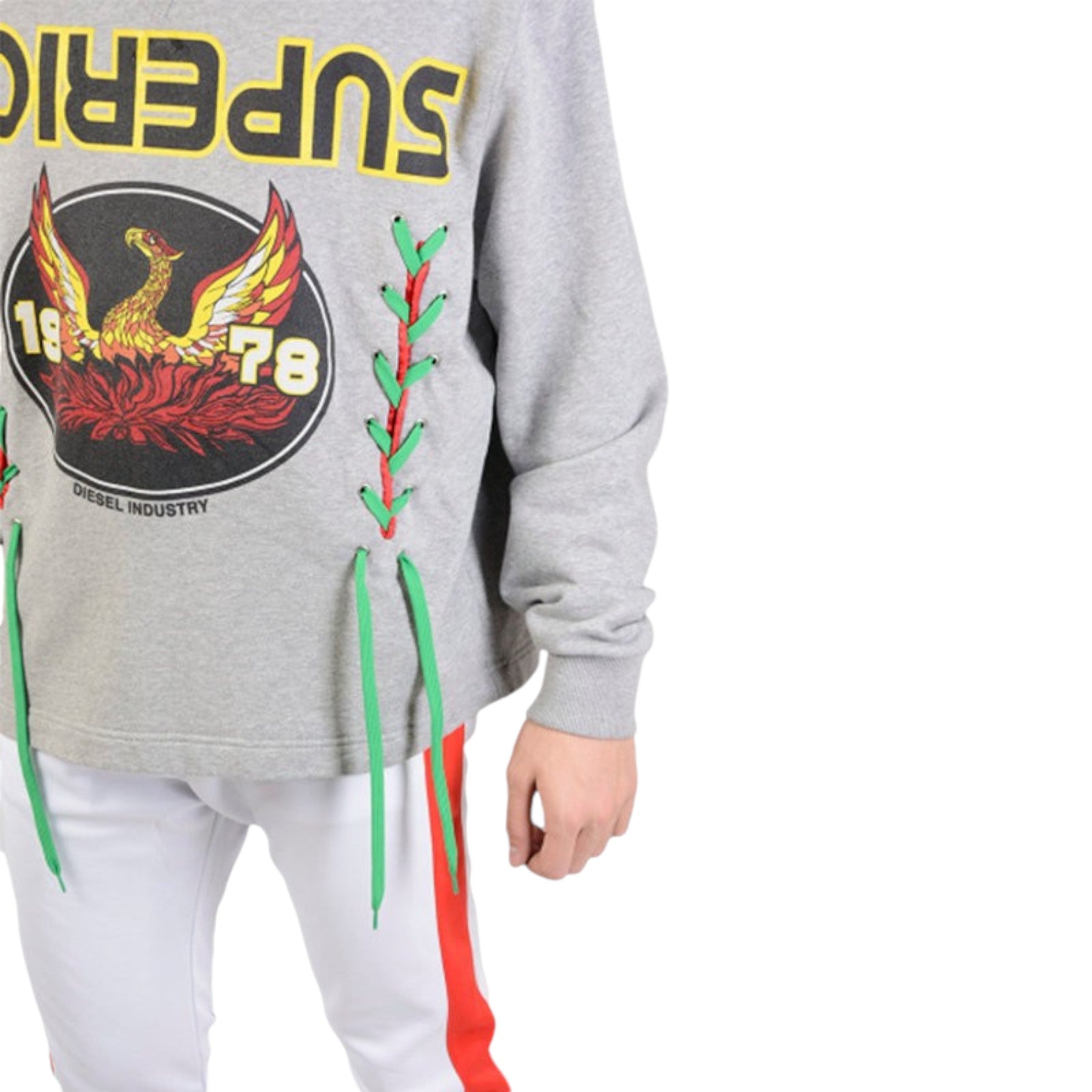 DIESEL S FREMONT Mens Sweatshirts Oversized Pull On Crew Neck Long Sleeve Jumper