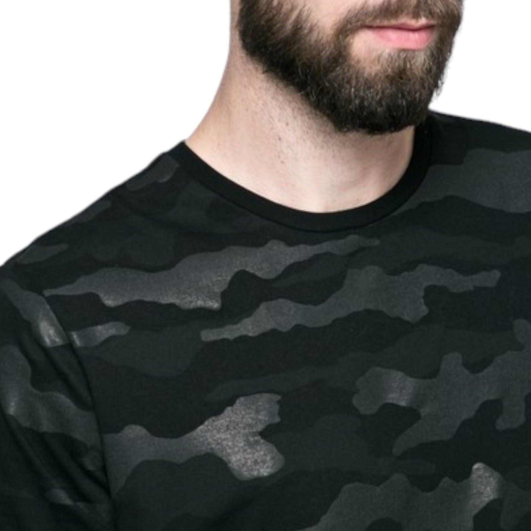 DIESEL T OZIER Men T Shirt Short Sleeve Crew Neck Camouflage Black Casual Summer