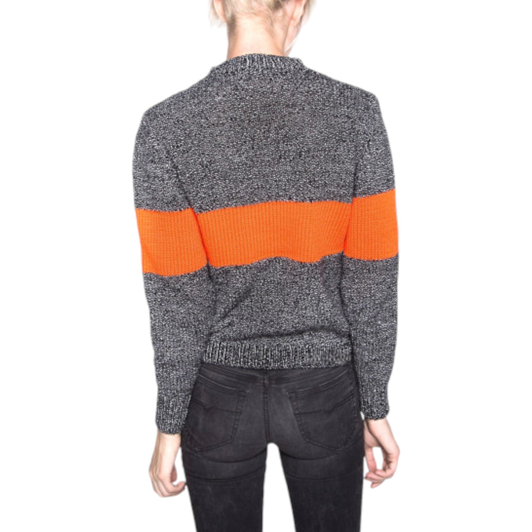 DIESEL M Rhombus 0NAMM Womens Sweatshirt Crew Neck Casual Pullover Wool Jumper