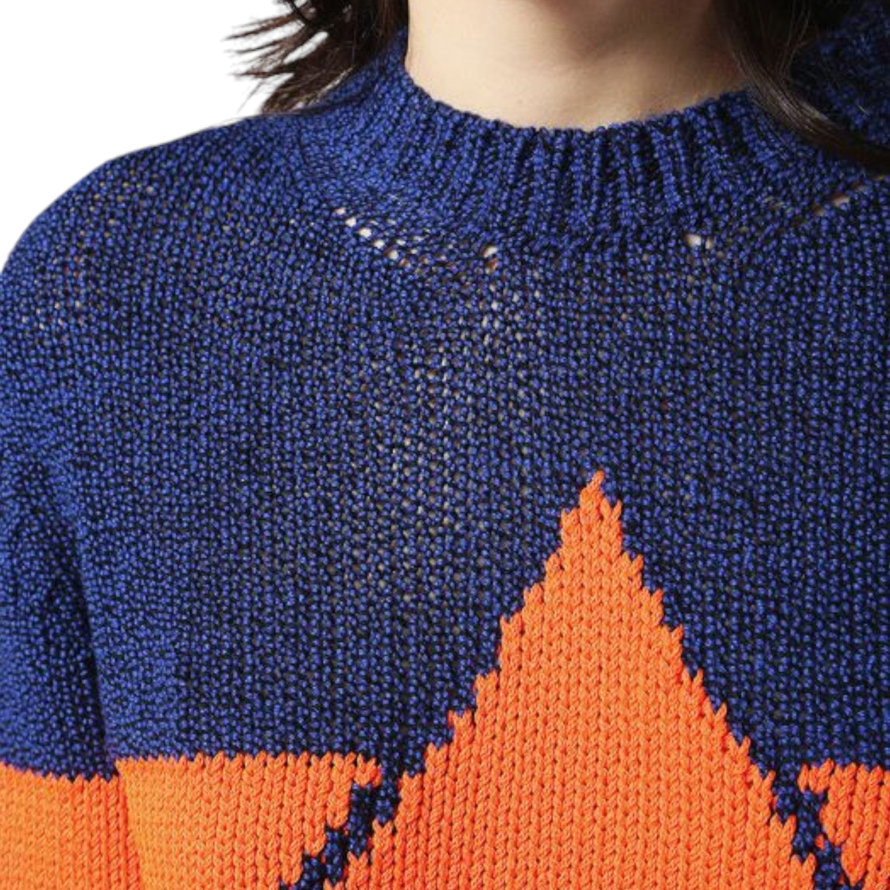 DIESEL M Rhombus 0NAMM 8CR Womens Sweatshirt Slim Crew Neck Pullover Wool Jumper