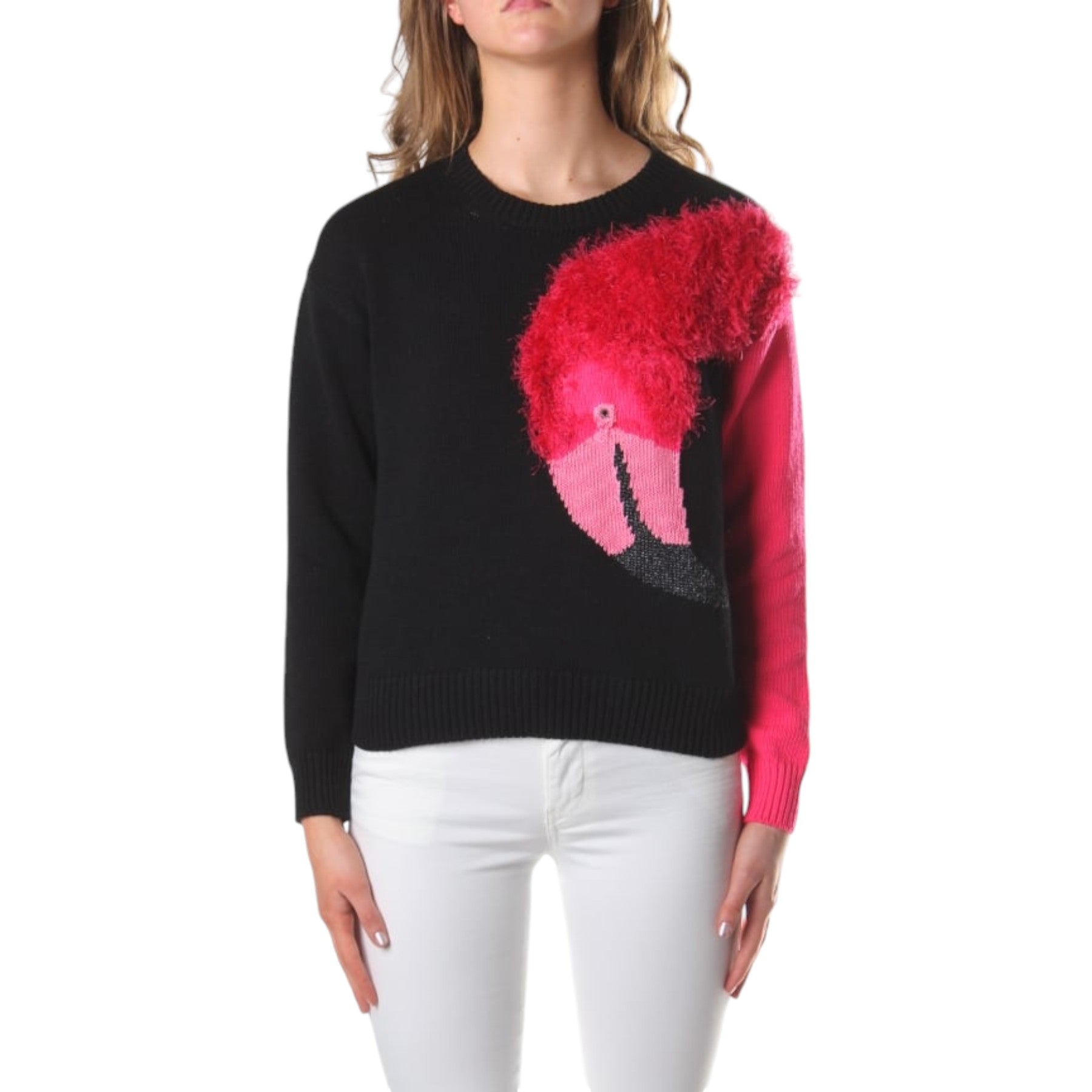 DIESEL M FLAMY A FLAMINGO 0HANU Womens Sweatshirt Crew Neck Pullover Knit Jumper
