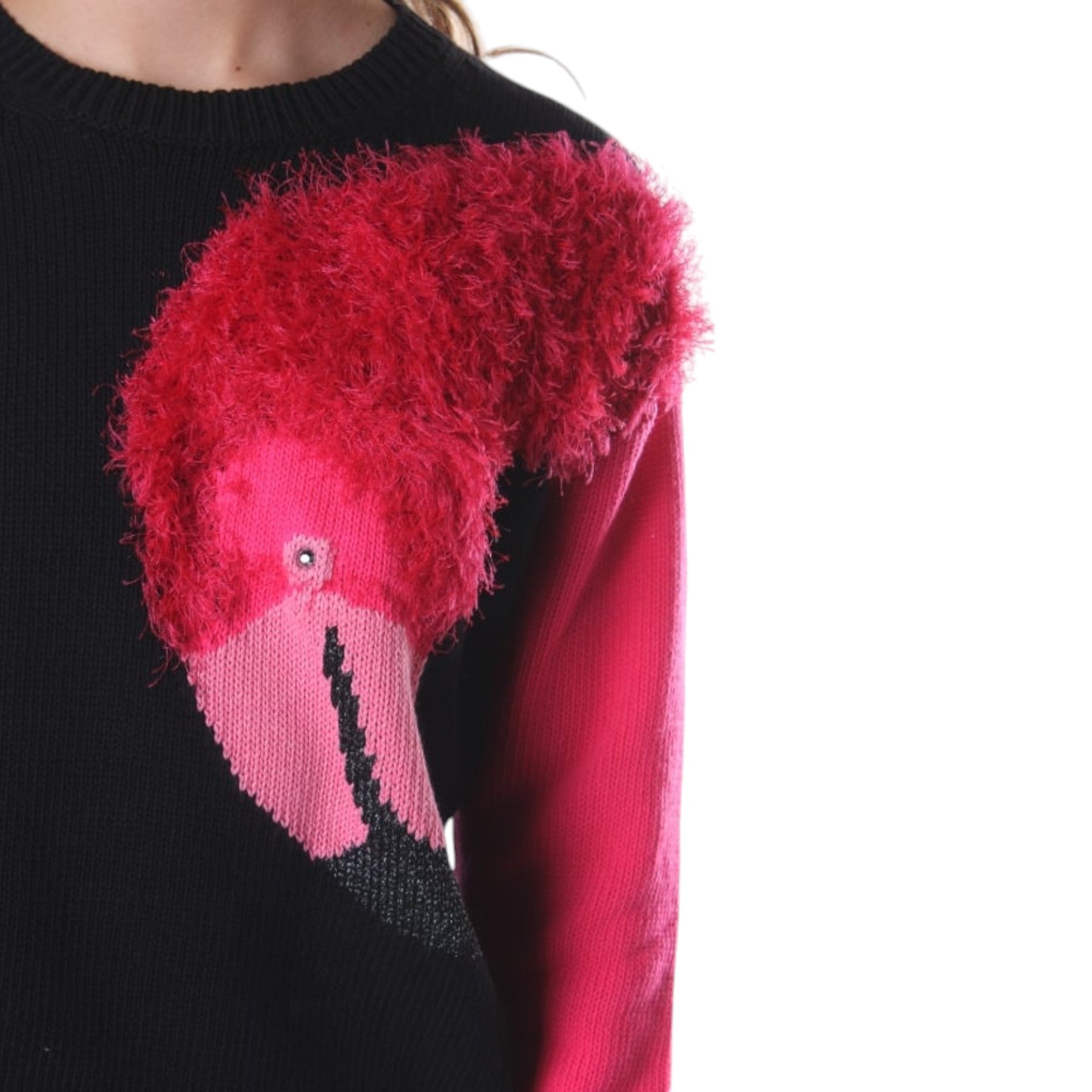 DIESEL M FLAMY A FLAMINGO 0HANU Womens Sweatshirt Crew Neck Pullover Knit Jumper