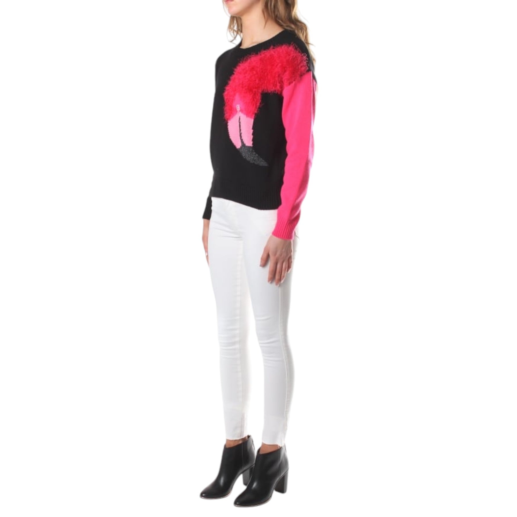 DIESEL M FLAMY A FLAMINGO 0HANU Womens Sweatshirt Crew Neck Pullover Knit Jumper