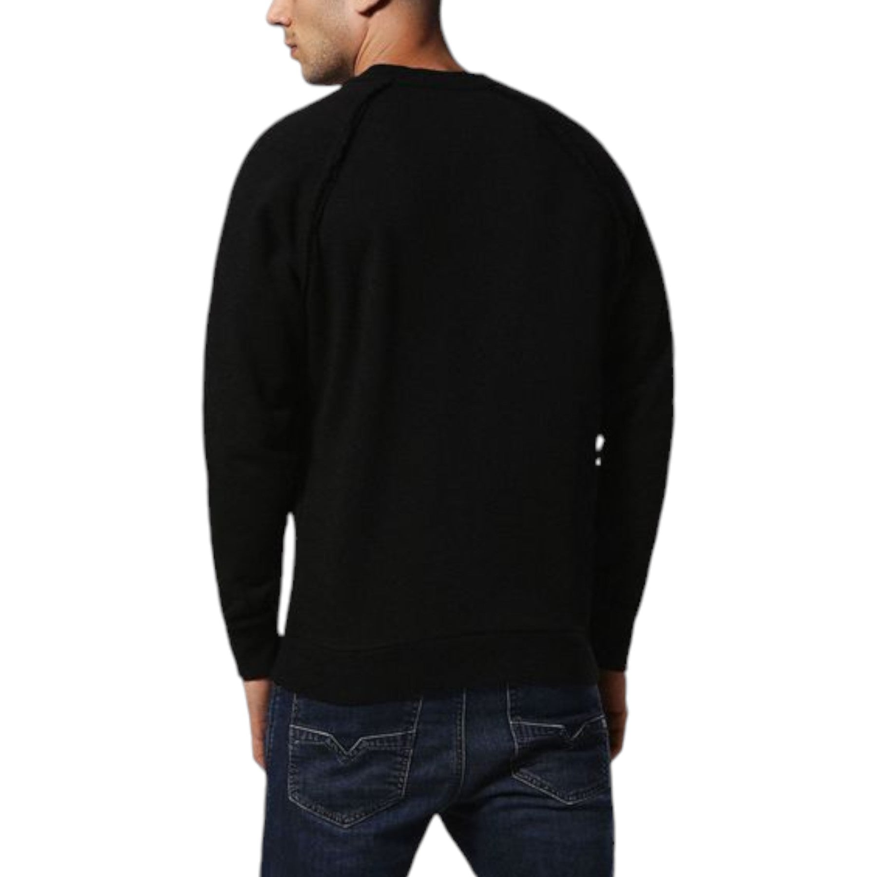 DIESEL S Paul 0WAHW 900 Mens Sweatshirt Crew Neck Casual Pullover Cotton Jumper