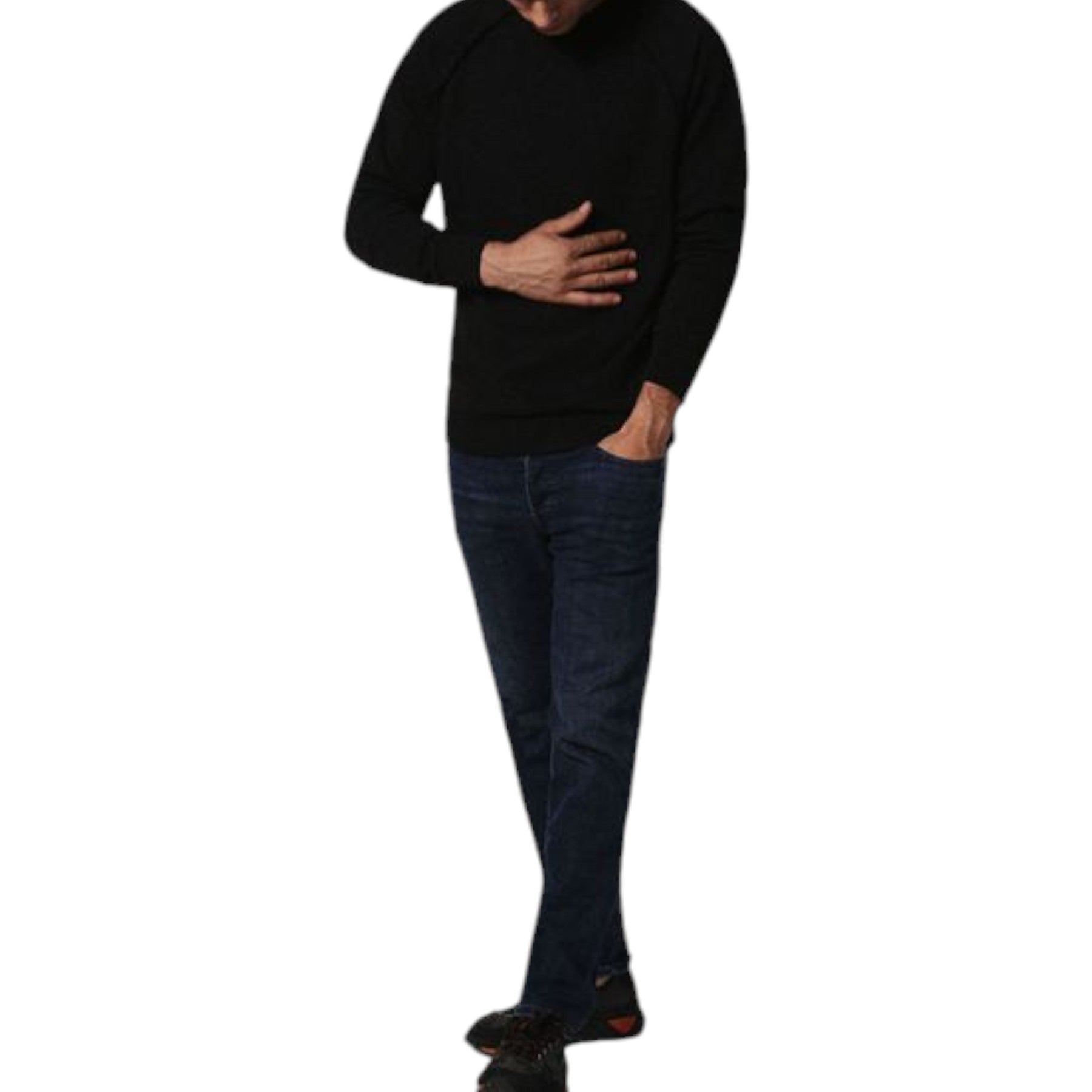 DIESEL S Paul 0WAHW 900 Mens Sweatshirt Crew Neck Casual Pullover Cotton Jumper