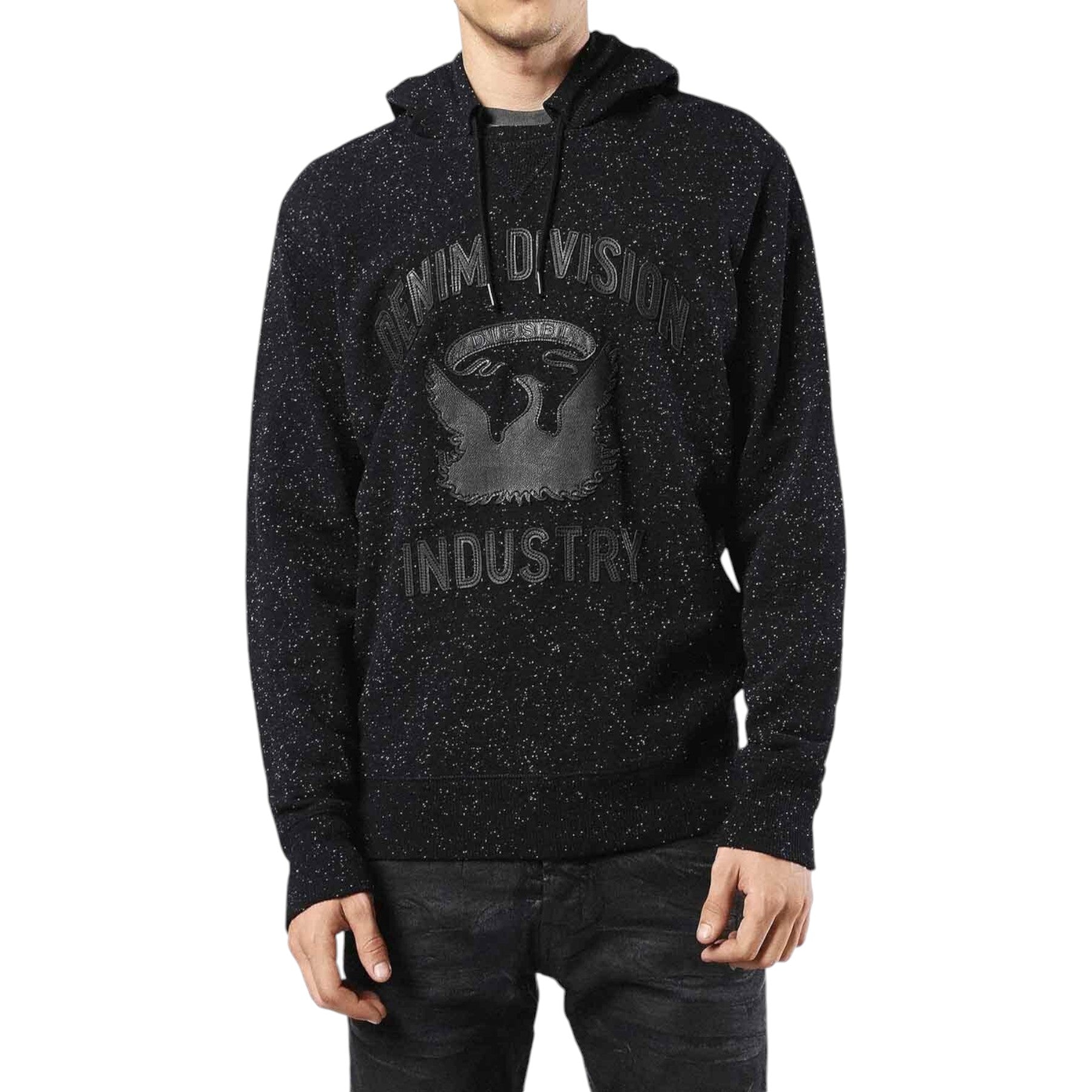 DIESEL S Joe Hood LR 900 Mens Sweatshirts Hooded Leather Ambrose Pullover Jumper