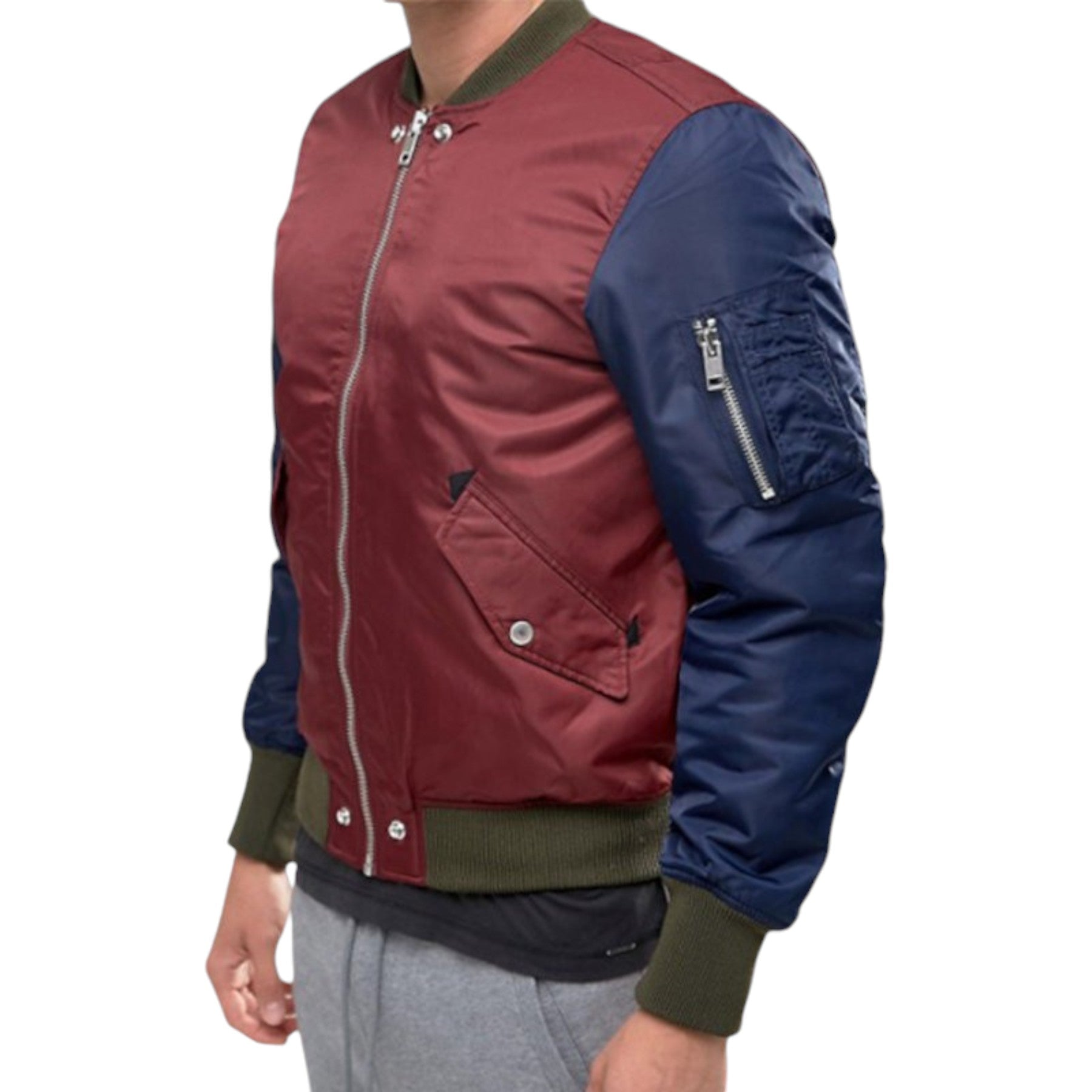 DIESEL W TO 0JAIO 8AT Mens Bomber Jacket Casual Varsity Winter Baseball Coat