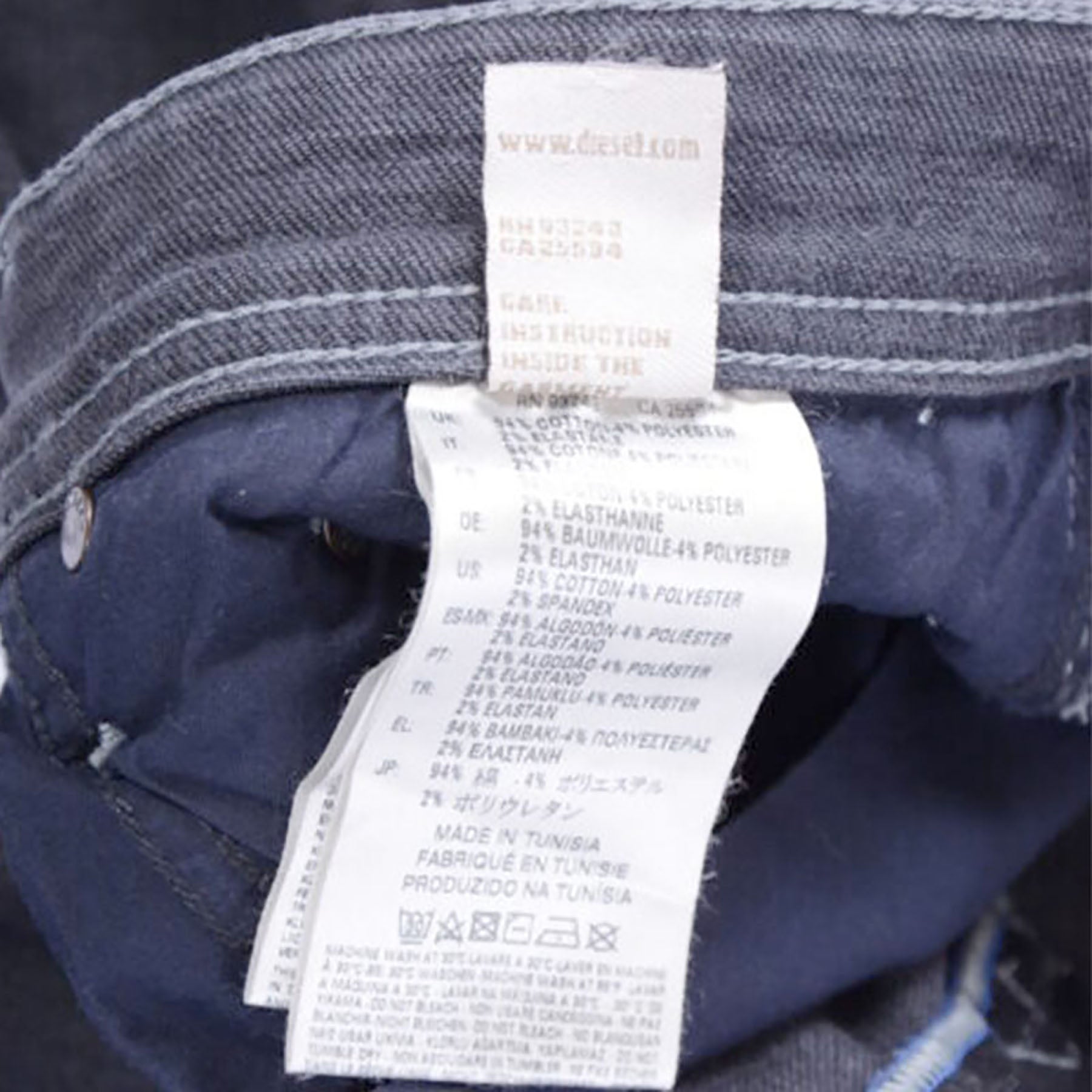 DIESEL TEPPHAR 084HQ Mens Denim Jeans Stretch Slim Fit Carrot Casual Jeans Pants