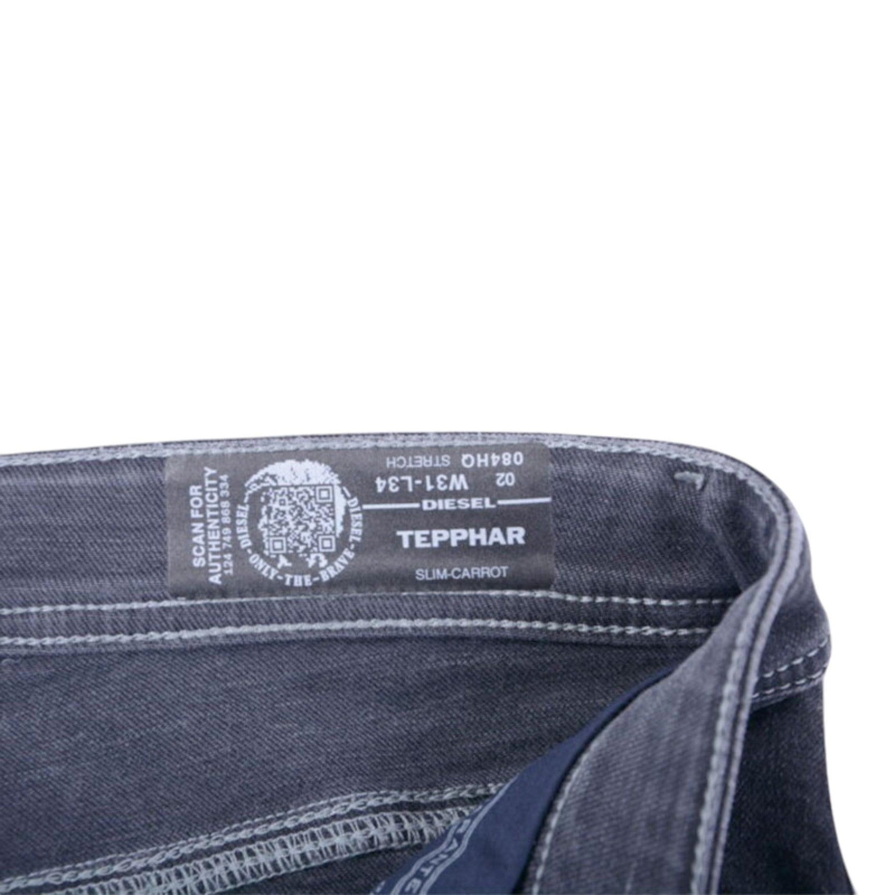 DIESEL TEPPHAR 084HQ Mens Denim Jeans Stretch Slim Fit Carrot Casual Jeans Pants