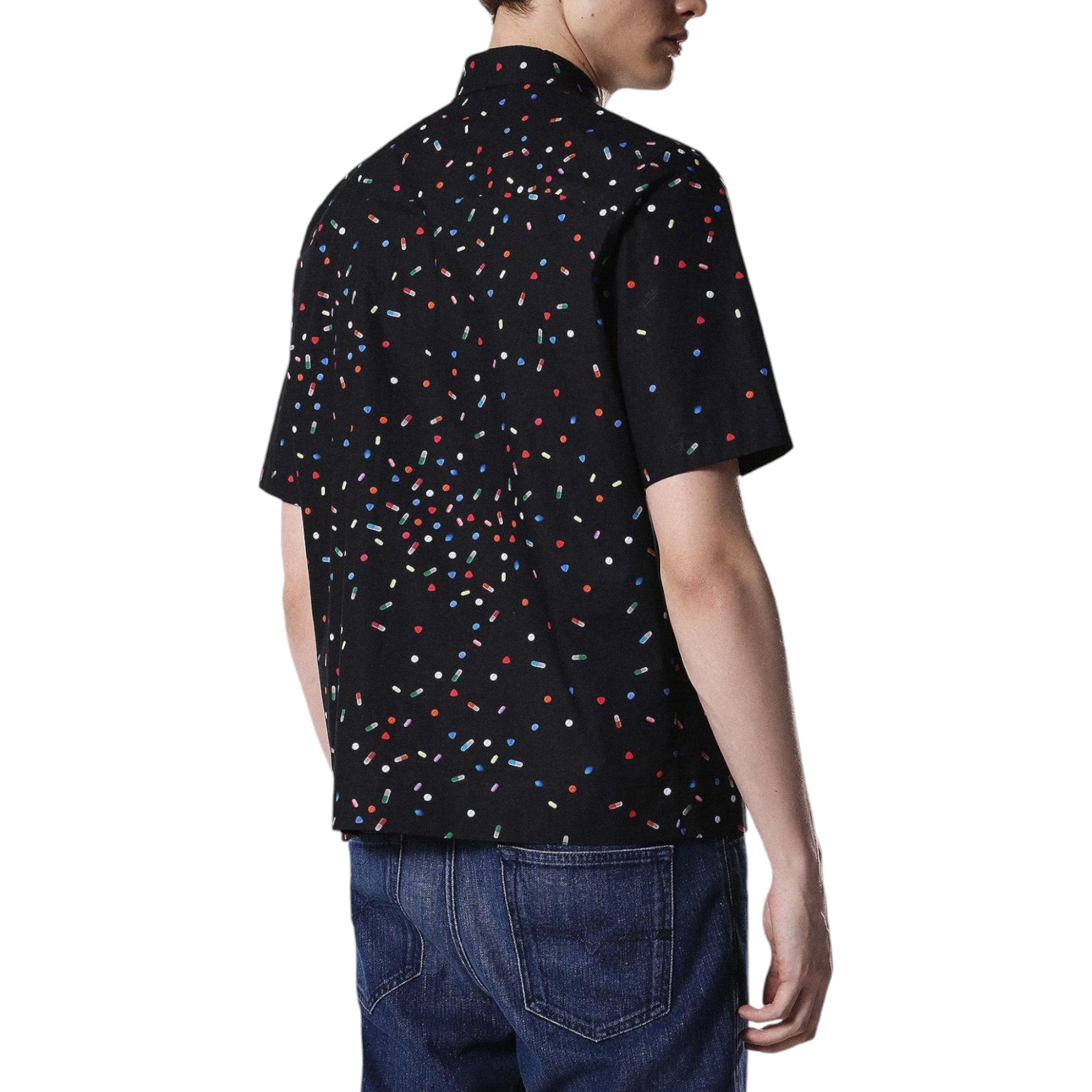 DIESEL S ART 0PAQJ Mens Shirt Short Sleeves Casual Summer Outwear Cotton Shirts