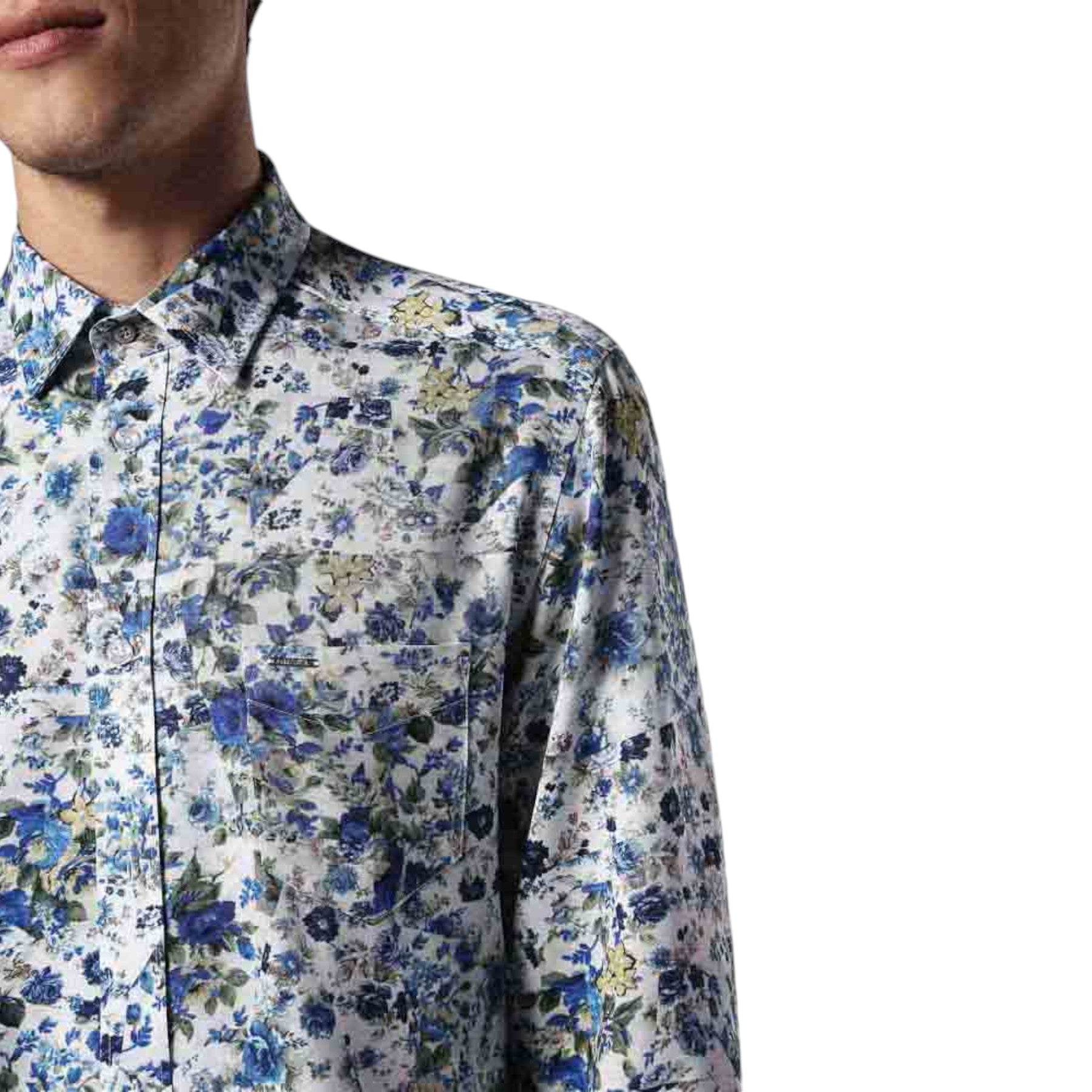 DIESEL S NICO 0QAPZ Mens Shirt Long Sleeves Casual Summer Cotton White Shirts