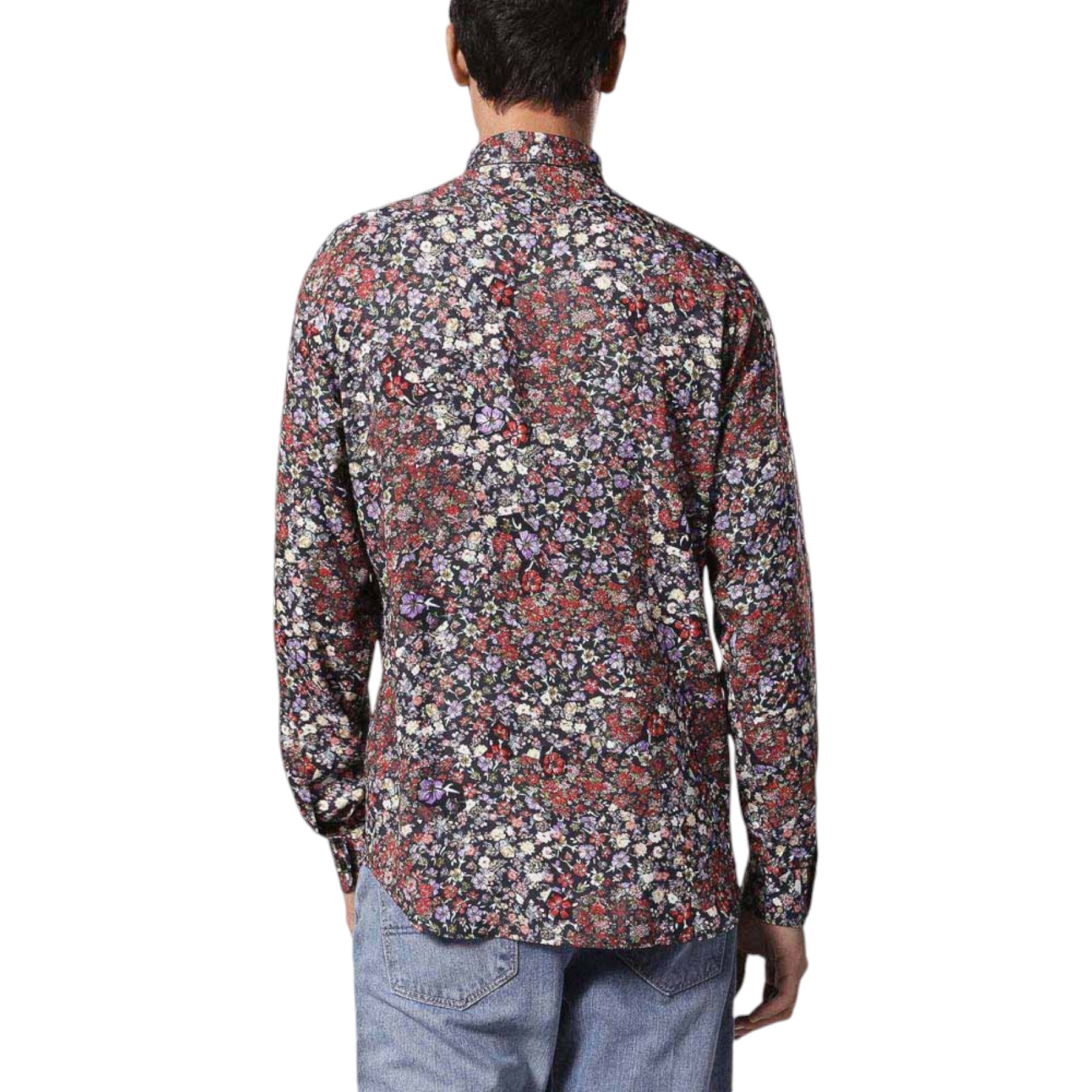 DIESEL S NICO 0QAPZ 900 Mens Shirt Long Sleeve Casual Summer Cotton floral Shirt
