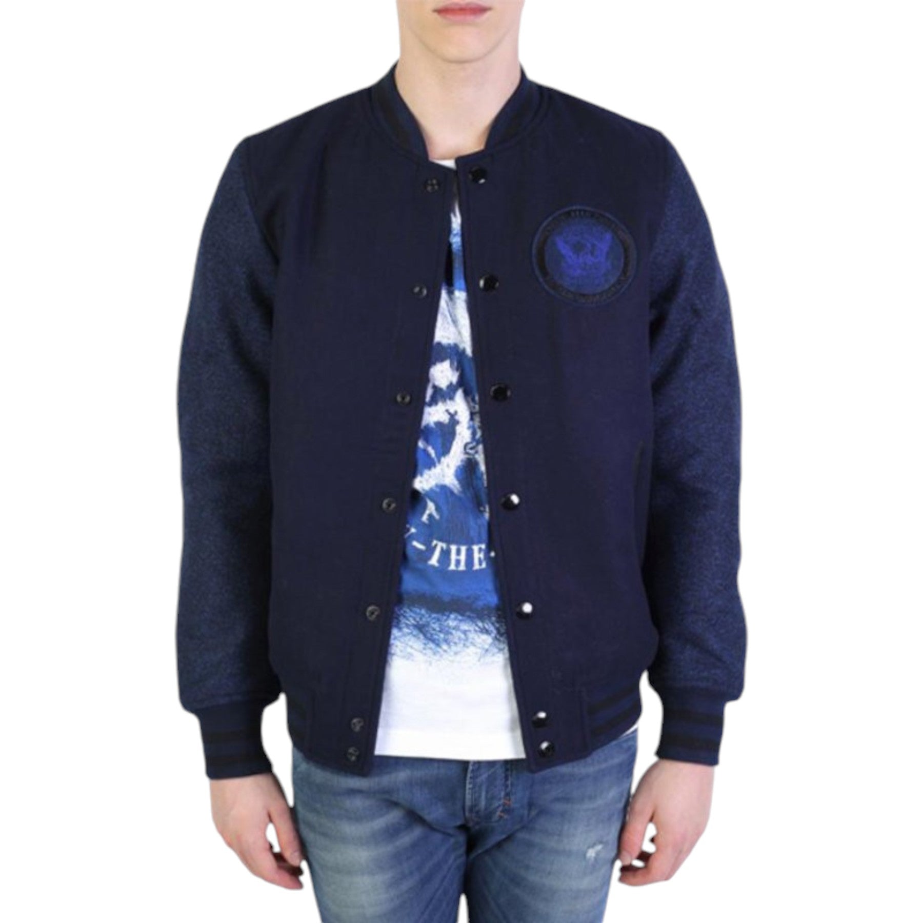 DIESEL J BLUSA 0JAMX 81E Mens Bomber Jacket Quilted Casual Winter Outwear Coat