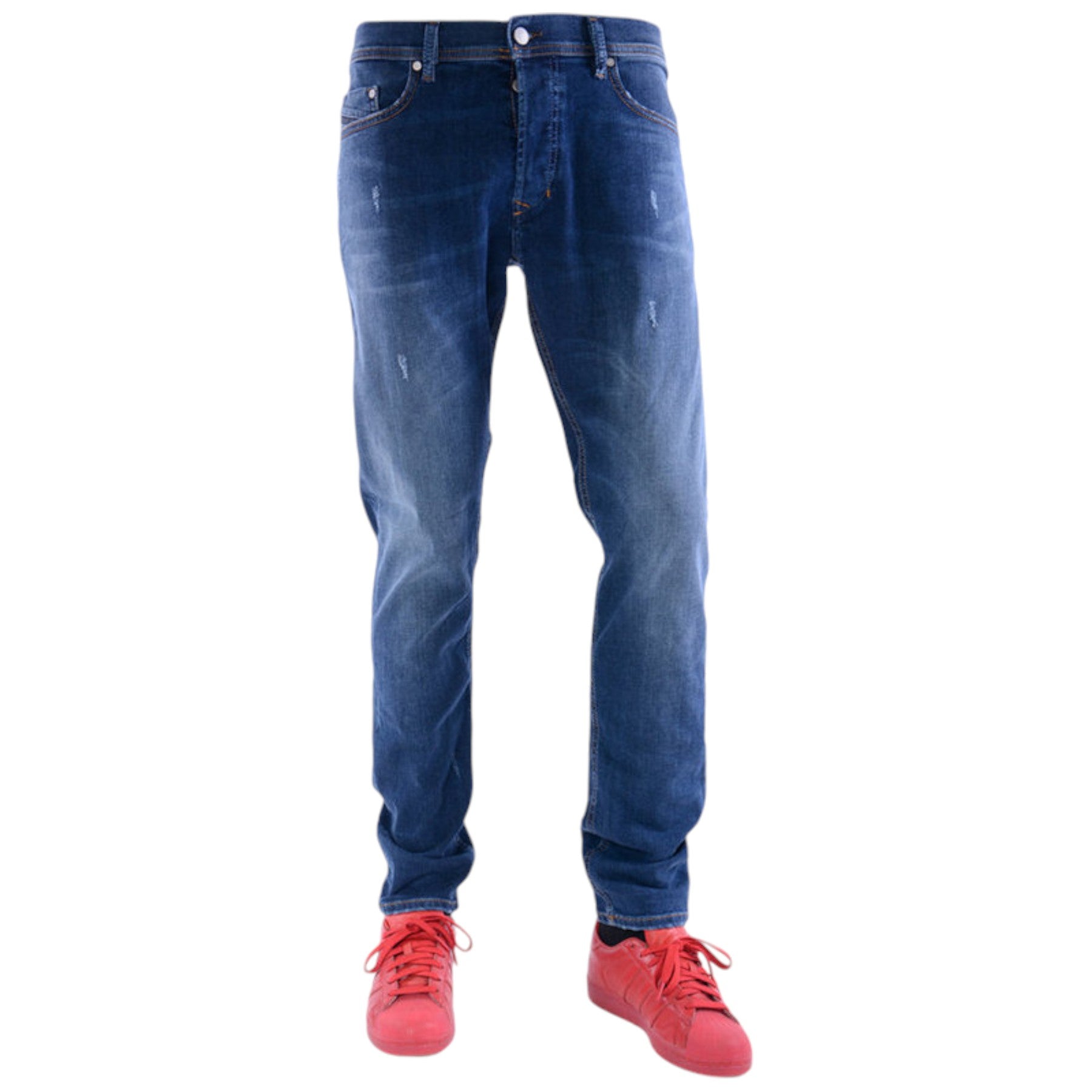 DIESEL TEPPHAR 0688A Mens Denim Jeans Distressed Stretch Plain Slim Fit Carrot